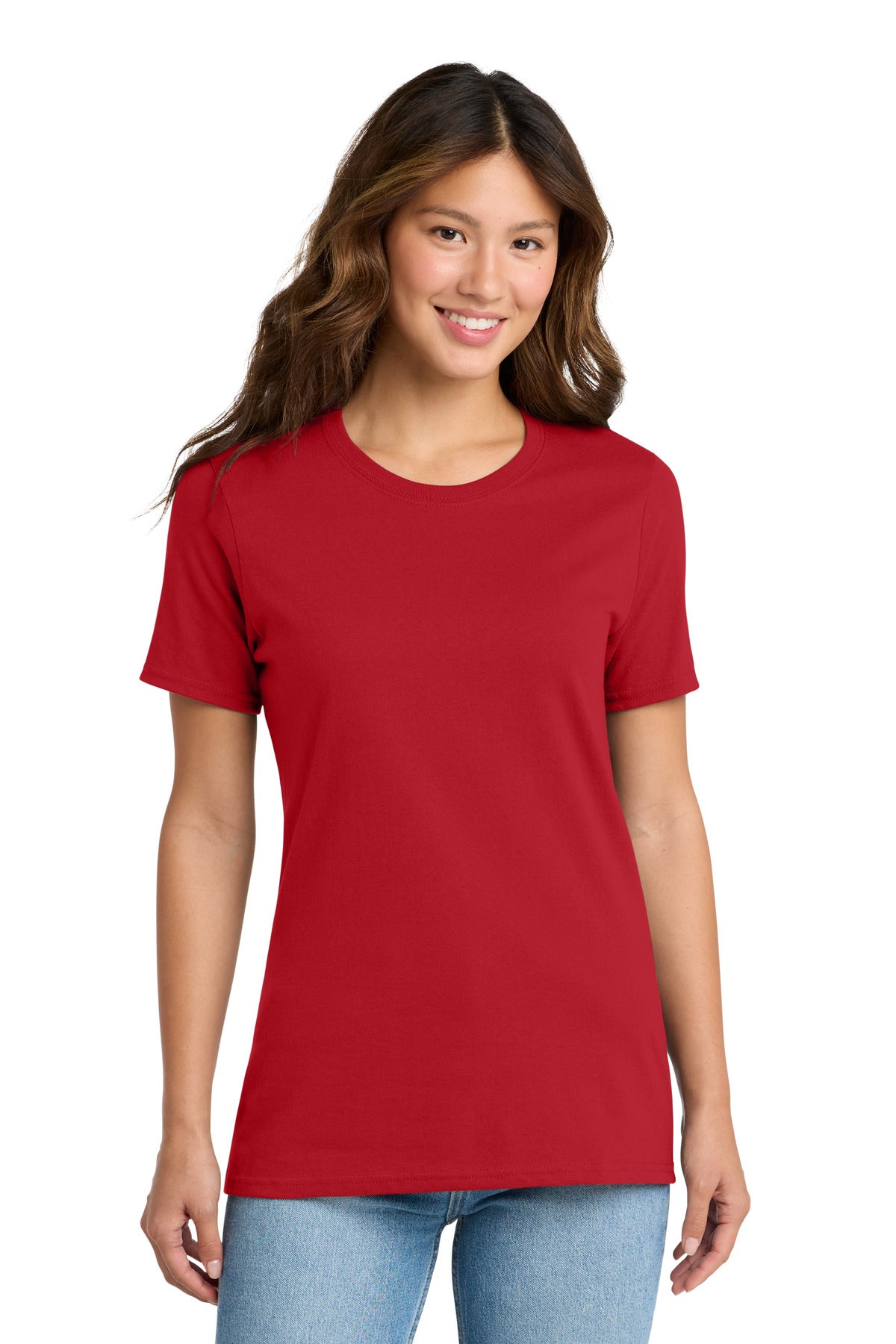 Port & Co Women's Core Cotton Tee. LPC54 in Red