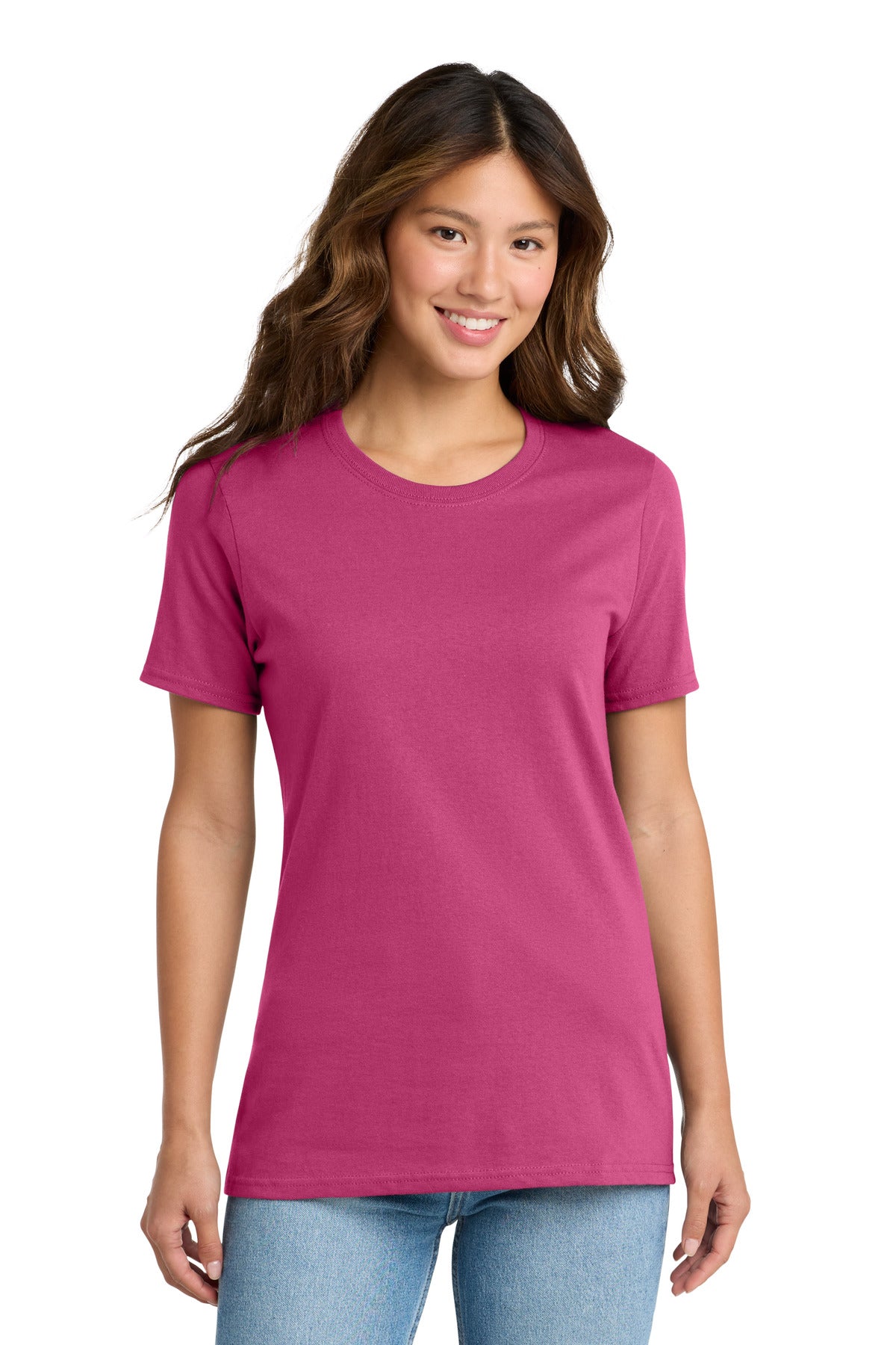 Port & Co Women's Core Cotton Tee. LPC54 in Sangria
