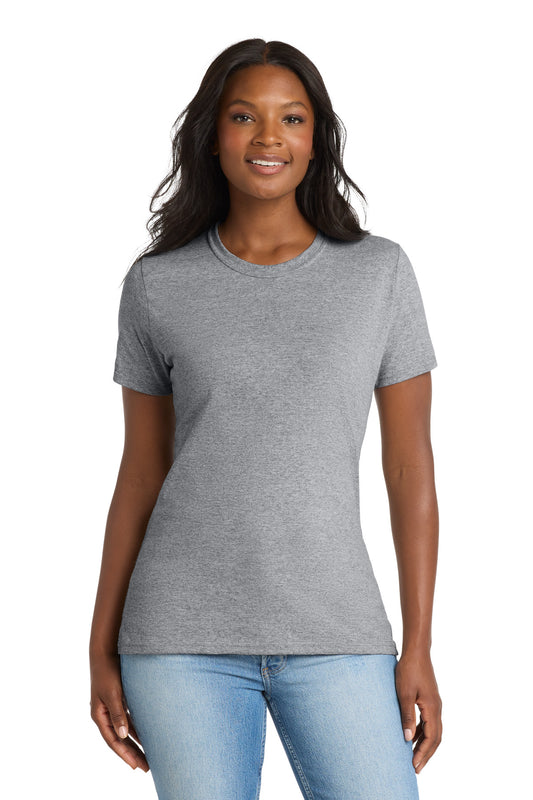 Port & Co Women's Core Blend Tee. LPC55 in Athletic Heather