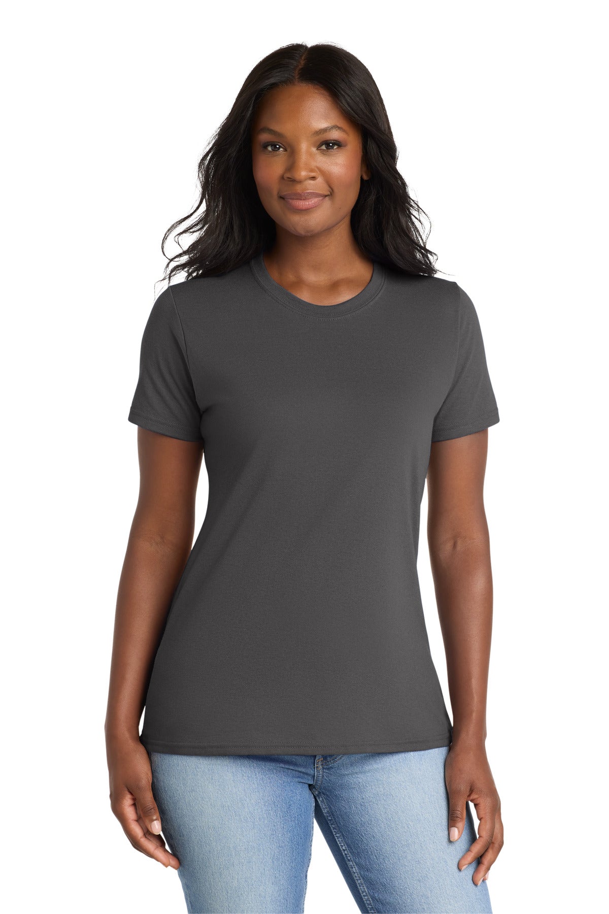 Port & Co Women's Core Blend Tee. LPC55 in Charcoal