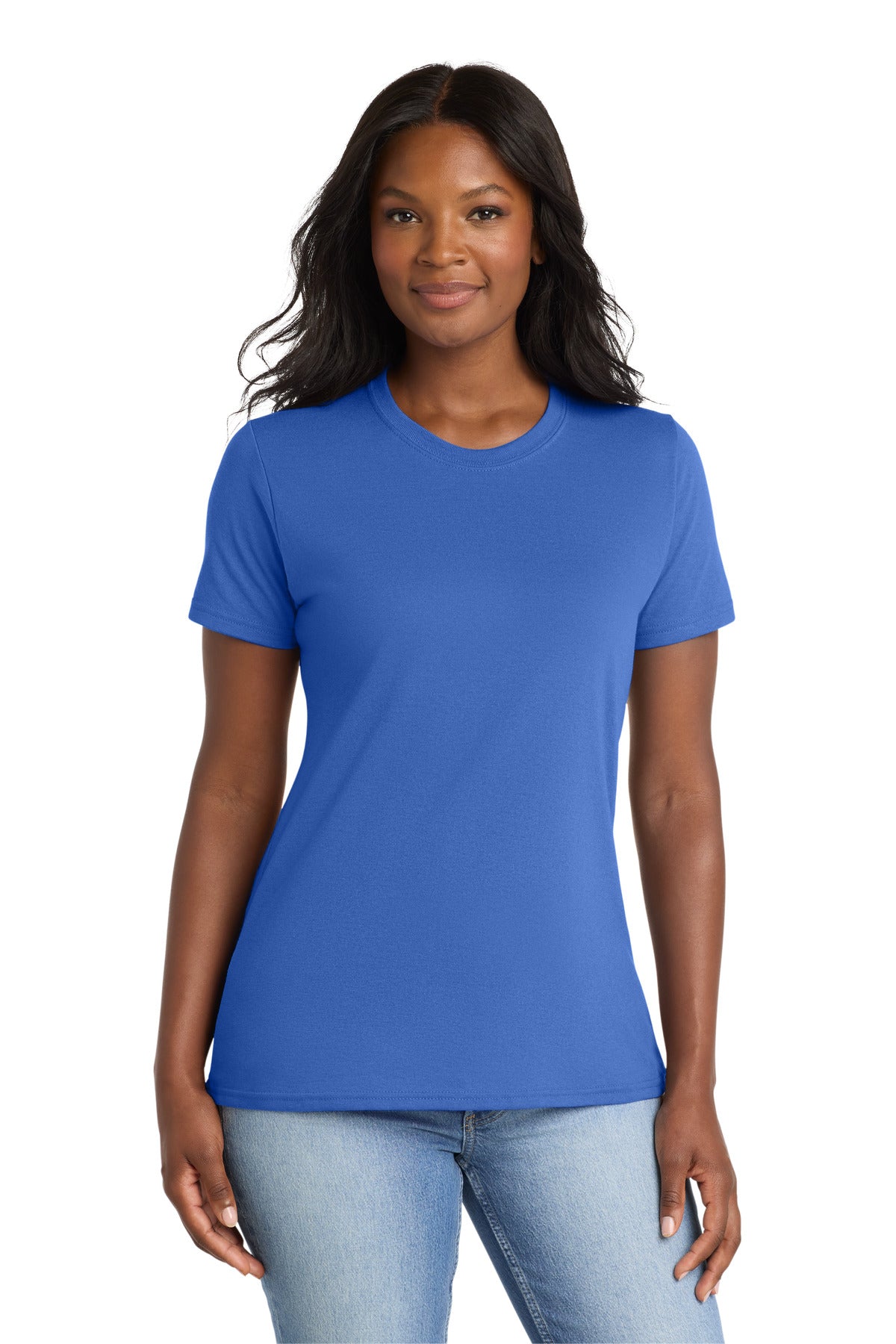 Port & Co Women's Core Blend Tee. LPC55 in Royal