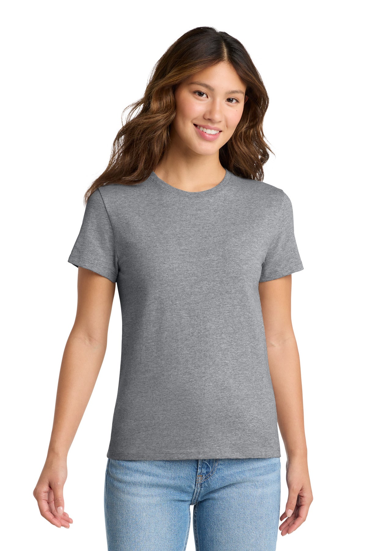 Port & Co Women's Essential Tee. LPC61 in Athletic Heather