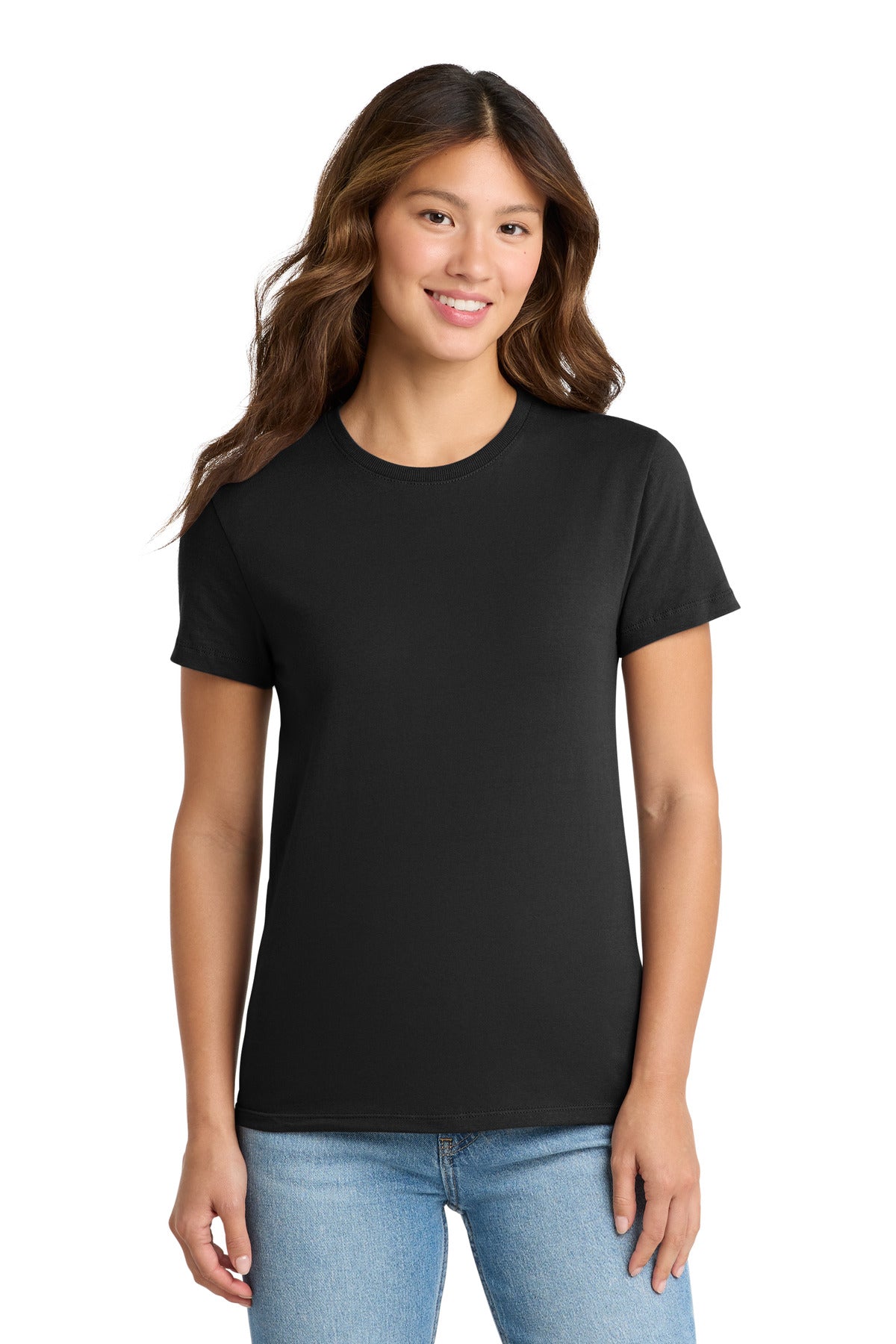 Port & Co Women's Essential Tee. LPC61 in Jet Black
