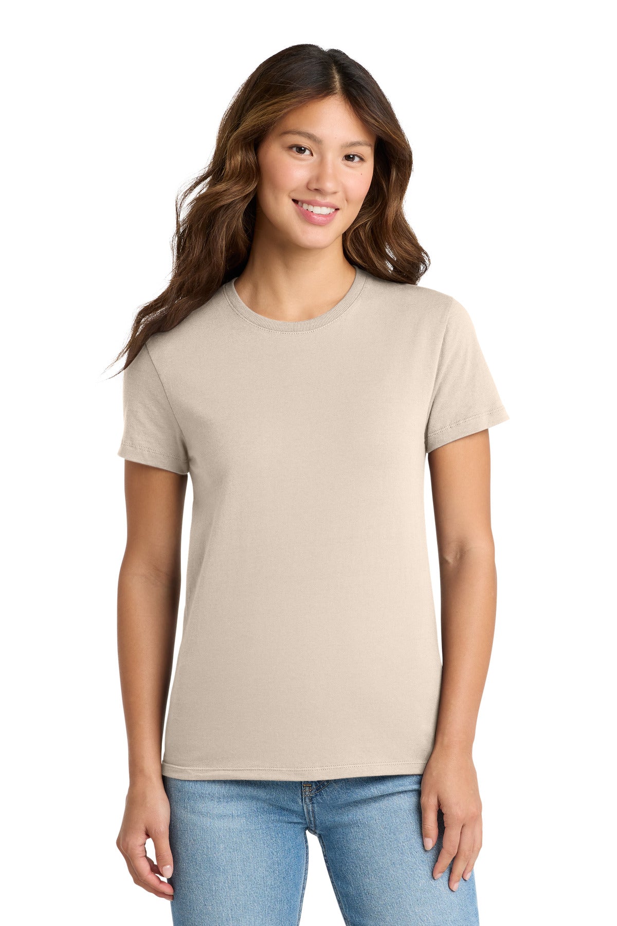 Port & Co Women's Essential Tee. LPC61 in Natural