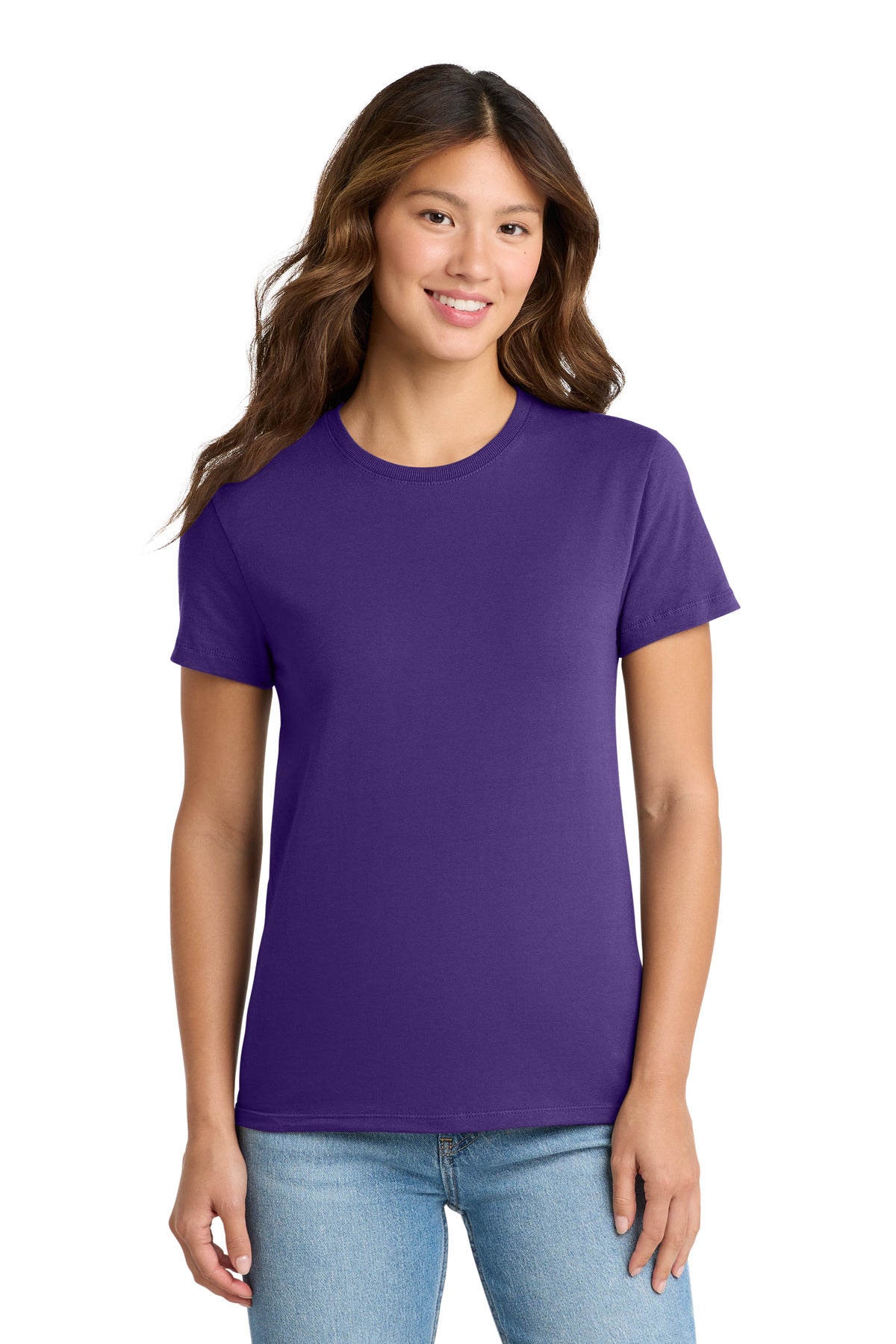 Port & Co Women's Essential Tee. LPC61 in Purple
