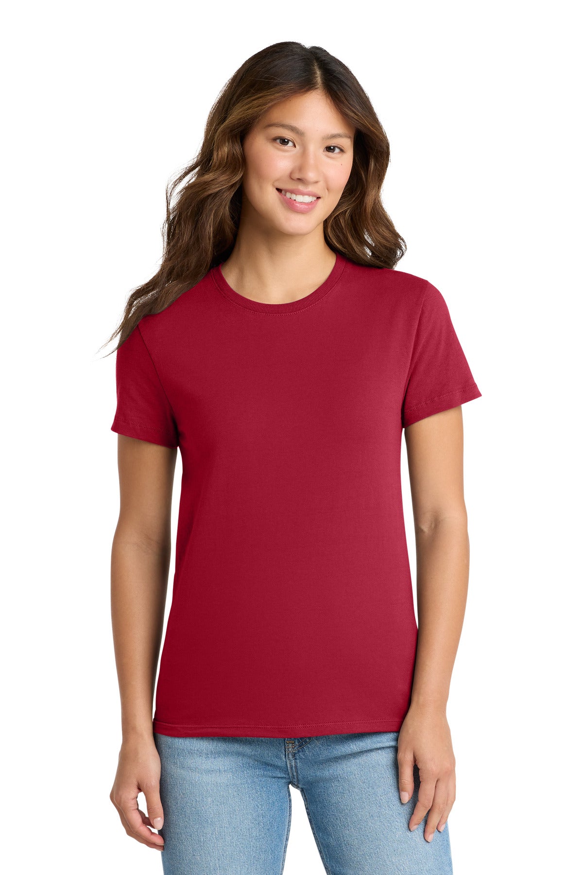 Port & Co Women's Essential Tee. LPC61 in Red