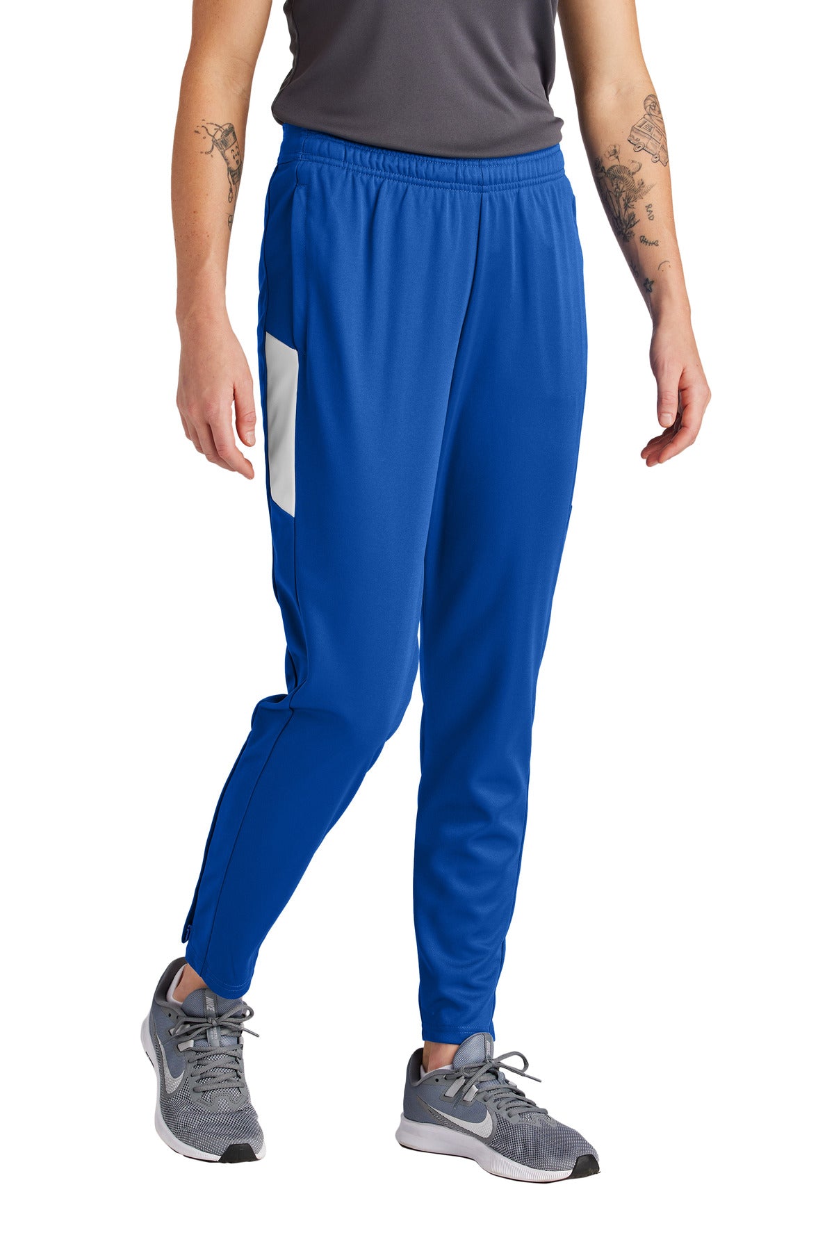 Sport-Tek Women's Travel Pant LPST800 in True Royal/ White