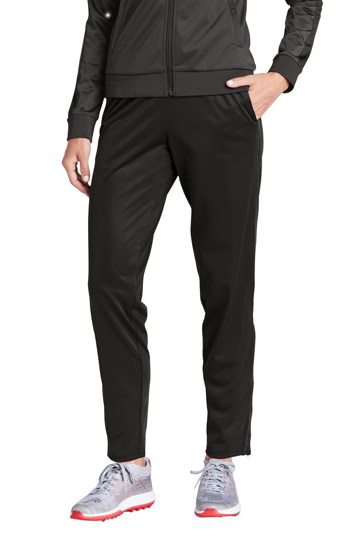 Sport-Tek  Women's Tricot Track Jogger. LPST95 in Black