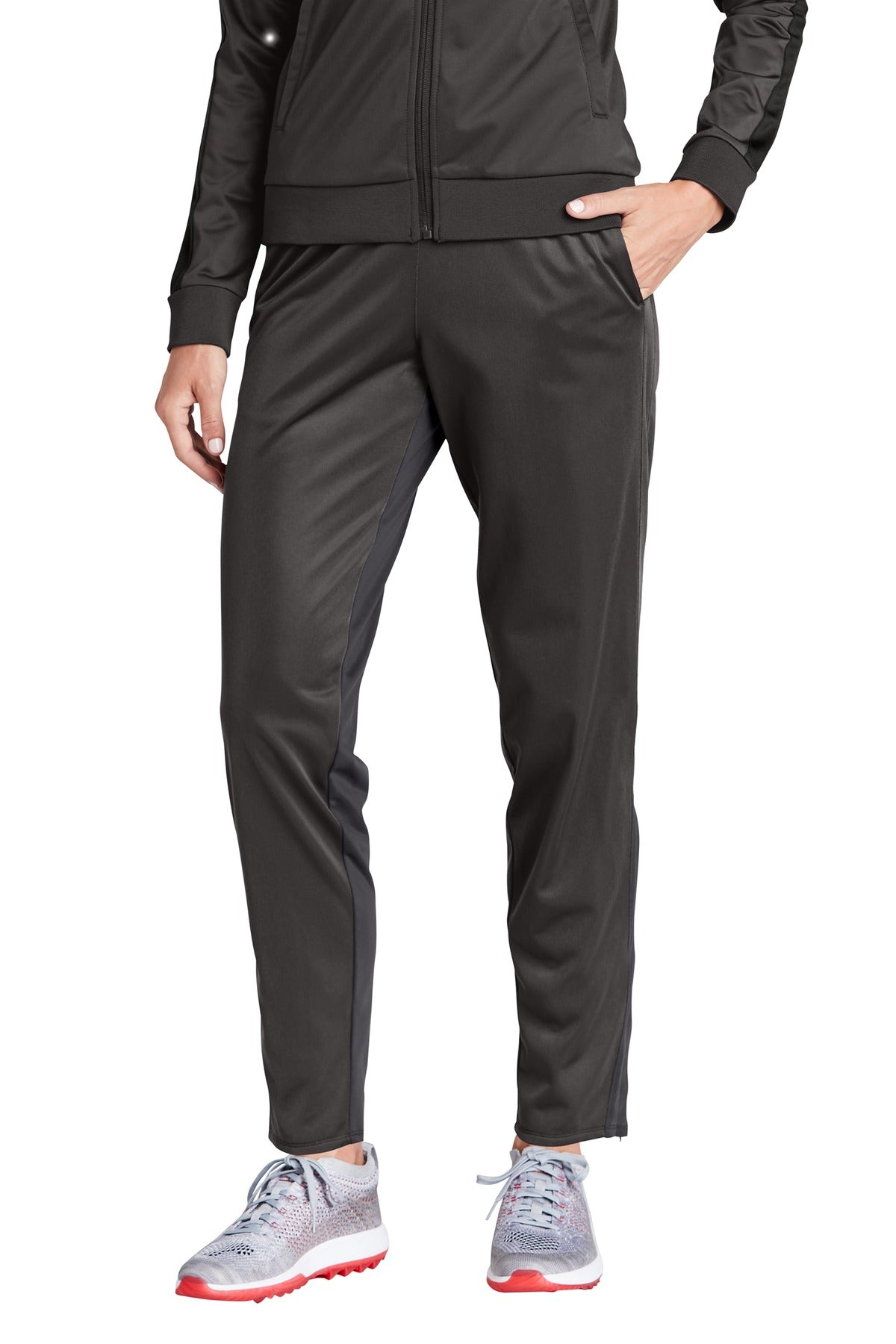 Sport-Tek  Women's Tricot Track Jogger. LPST95 in Graphite