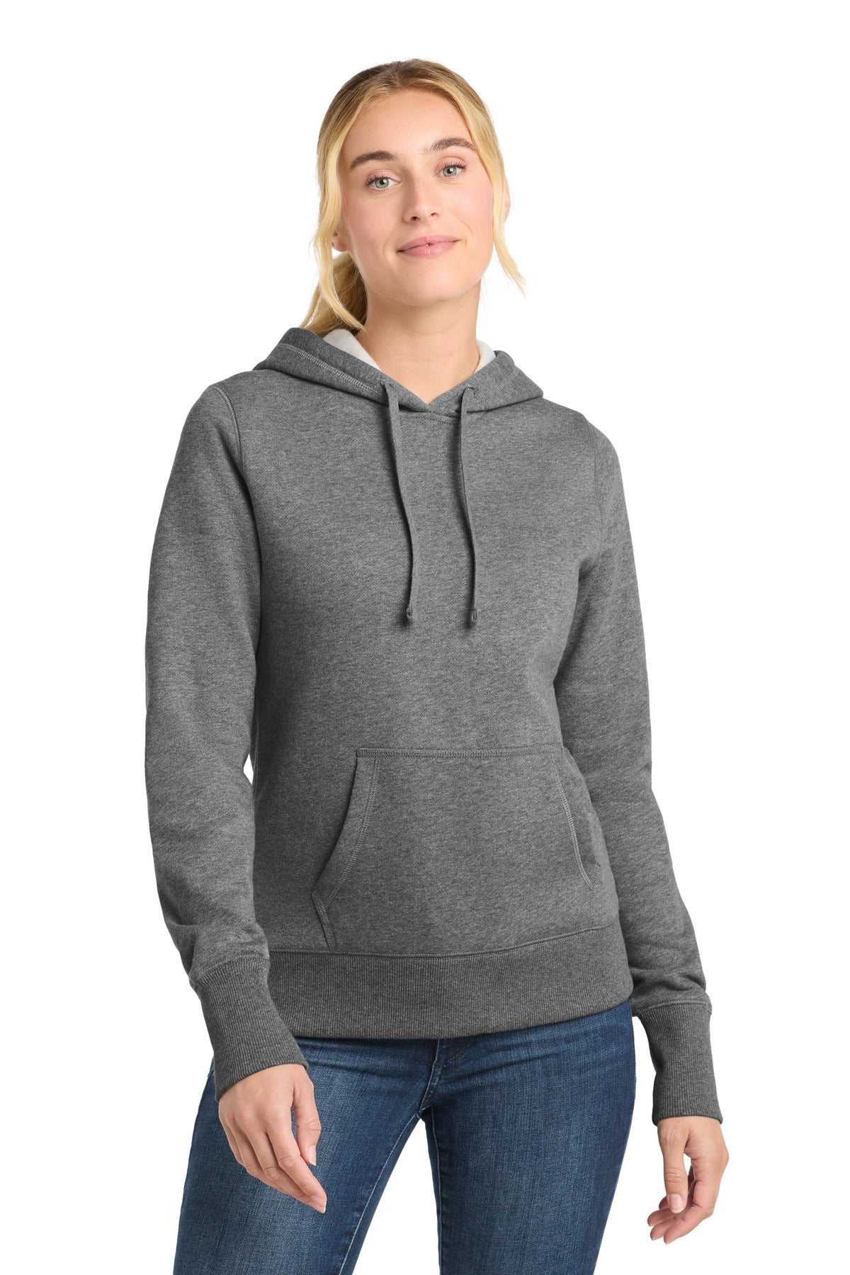 Sport-Tek Women's Pullover Hooded Sweatshirt. LST254 in Vintage Heather