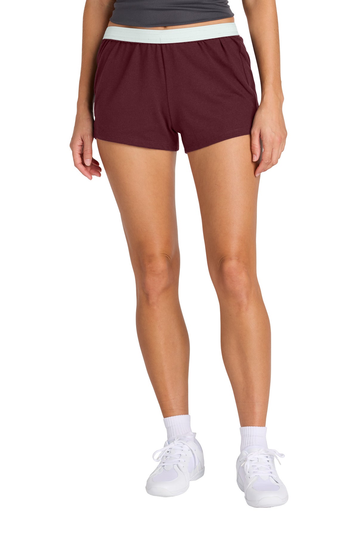 Sport-Tek Women's Jersey Knit Squad Short LST311 in Maroon