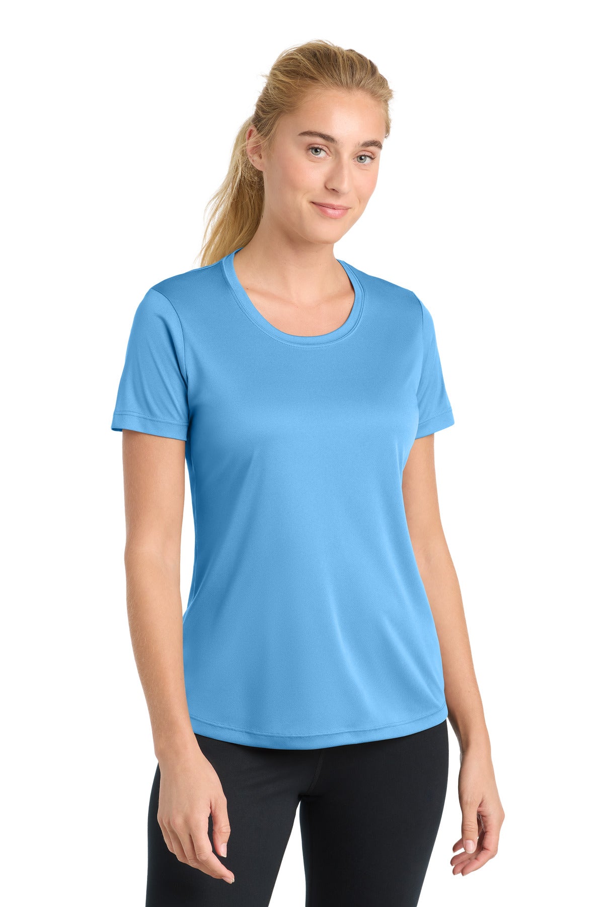 Sport-Tek Women's PosiCharge Competitor Tee. LST350 in Carolina Blue