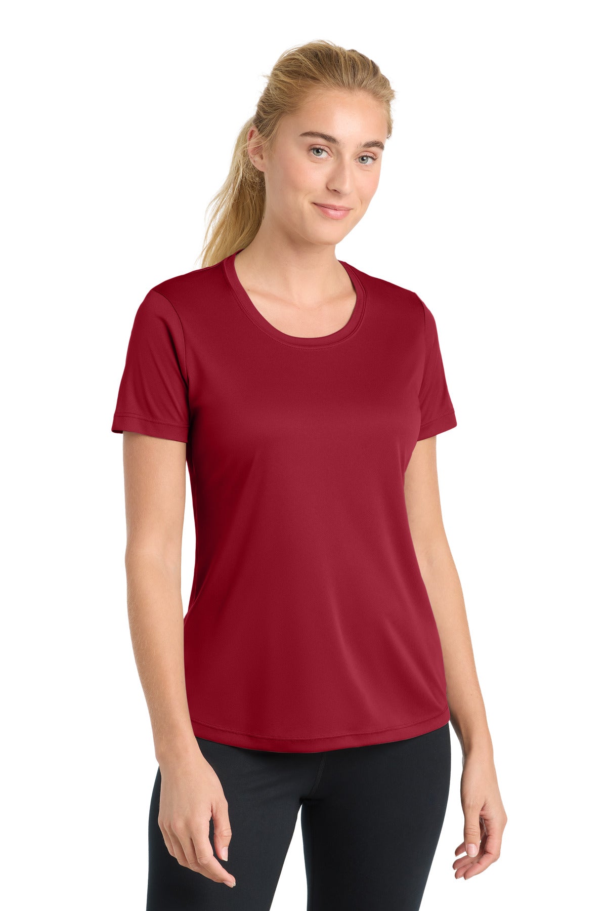 Sport-Tek Women's PosiCharge Competitor Tee. LST350 in Deep Red