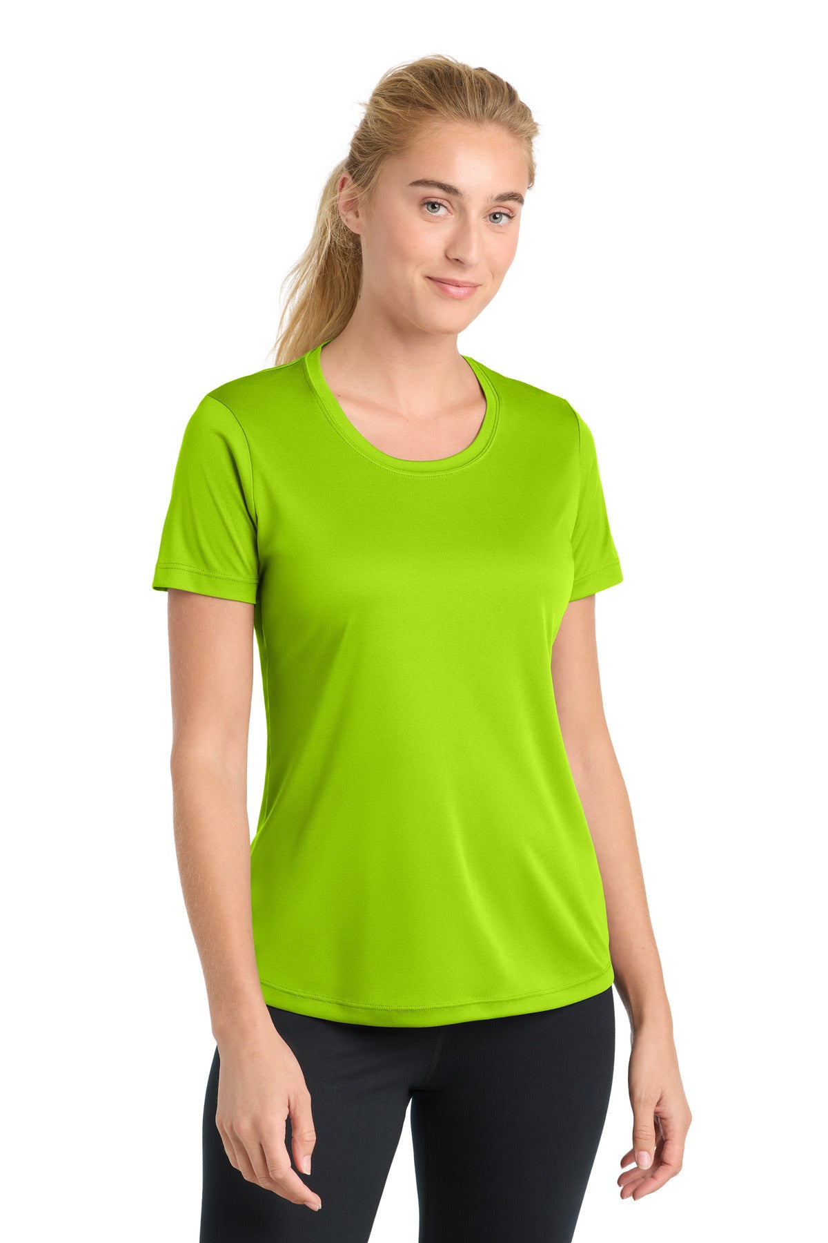Sport-Tek Women's PosiCharge Competitor Tee. LST350 in Lime Shock