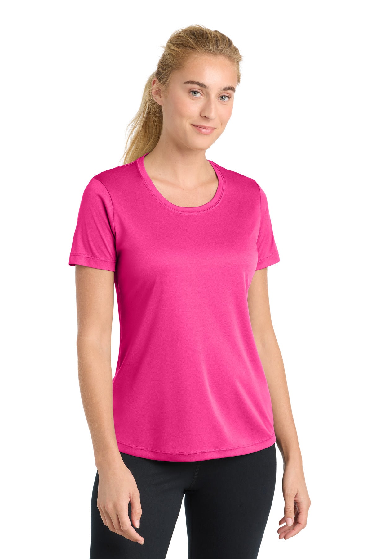 Sport-Tek Women's PosiCharge Competitor Tee. LST350 in Neon Pink