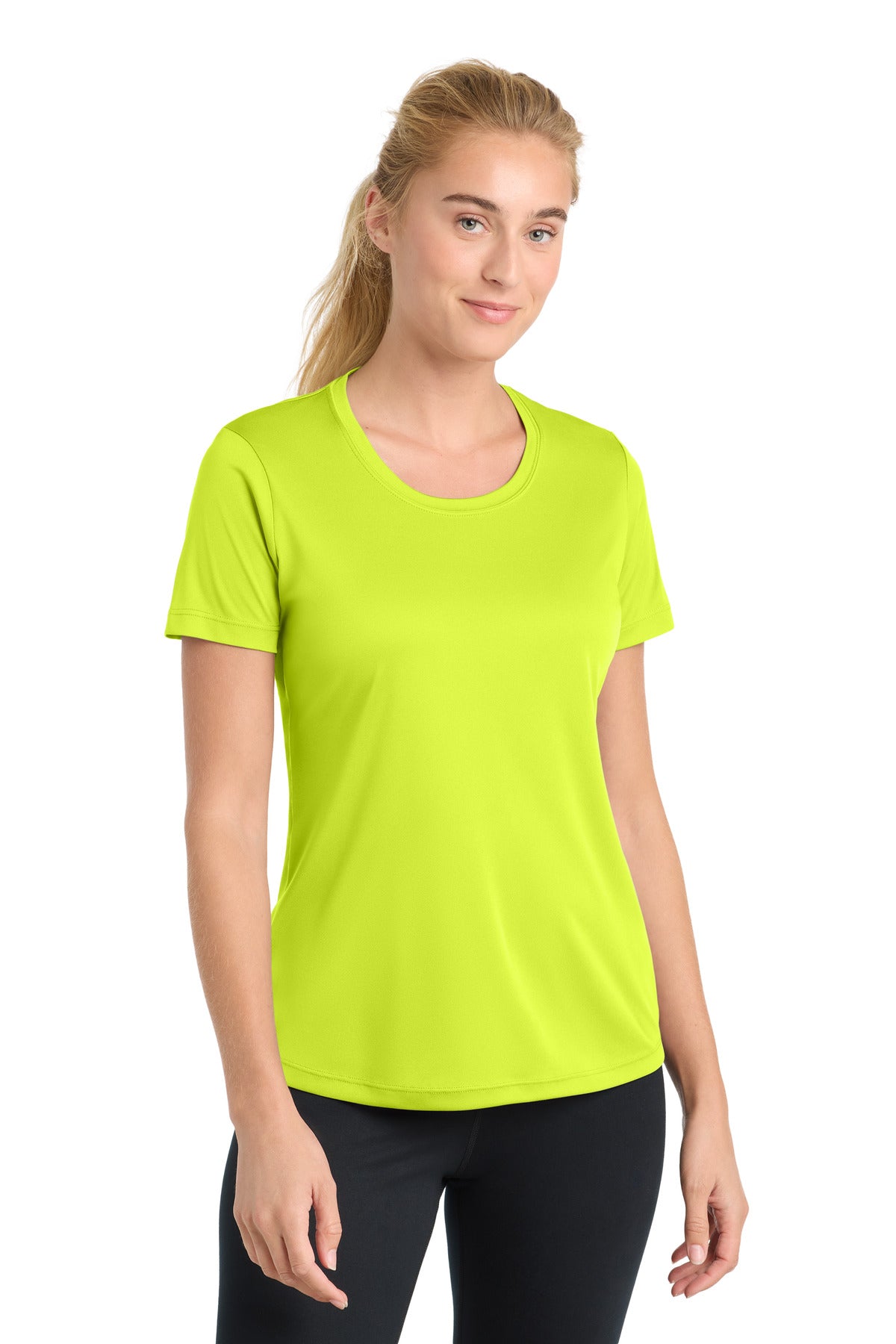 Sport-Tek Women's PosiCharge Competitor Tee. LST350 in Neon Yellow