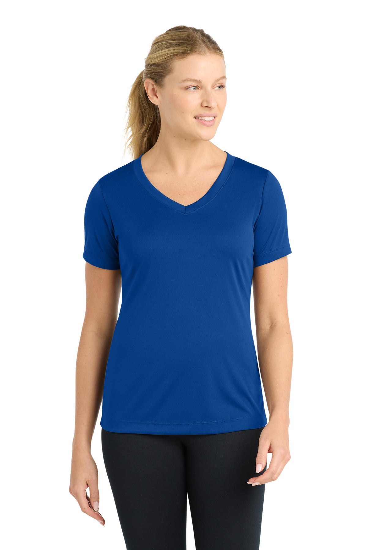 Sport-Tek Women's PosiCharge Competitor V-Neck Tee. LST353 in True Royal