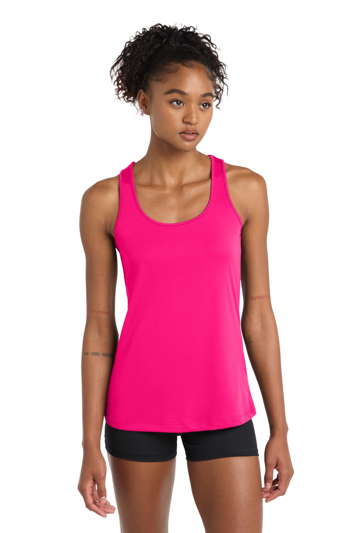 Sport-Tek Women's PosiCharge Competitor Racerback Tank. LST356 in Neon Pink