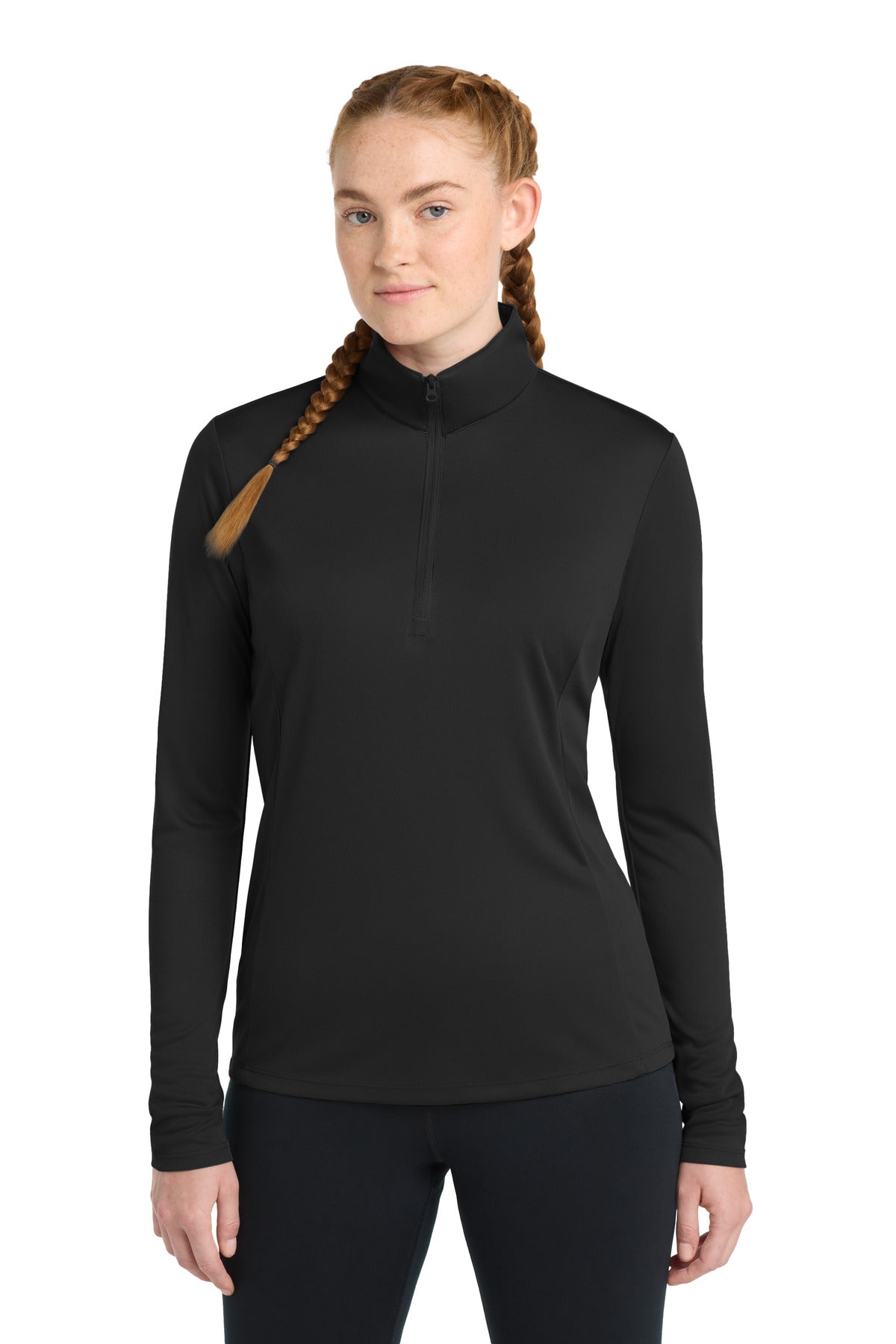 Sport-Tek Women's PosiCharge Competitor 1/4-Zip Pullover. LST357 in Black