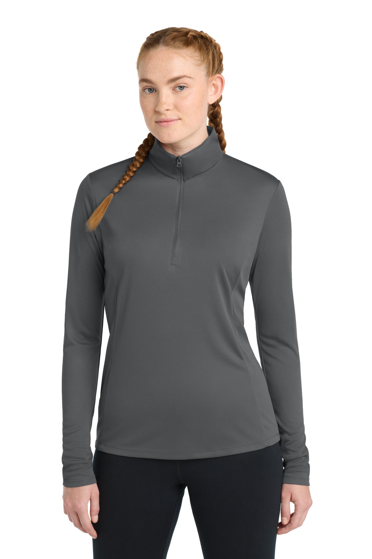 Sport-Tek Women's PosiCharge Competitor 1/4-Zip Pullover. LST357 in Iron Grey