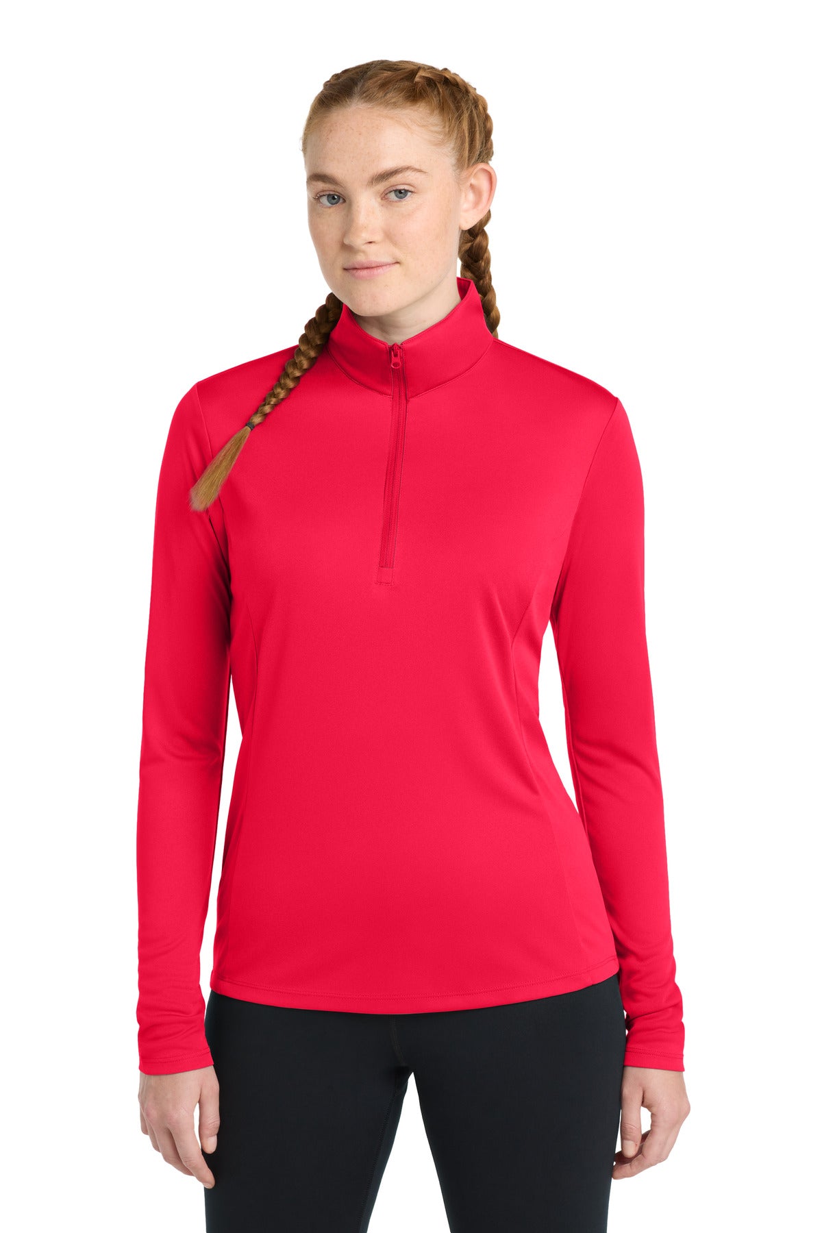 Sport-Tek Women's PosiCharge Competitor 1/4-Zip Pullover. LST357 in True Red