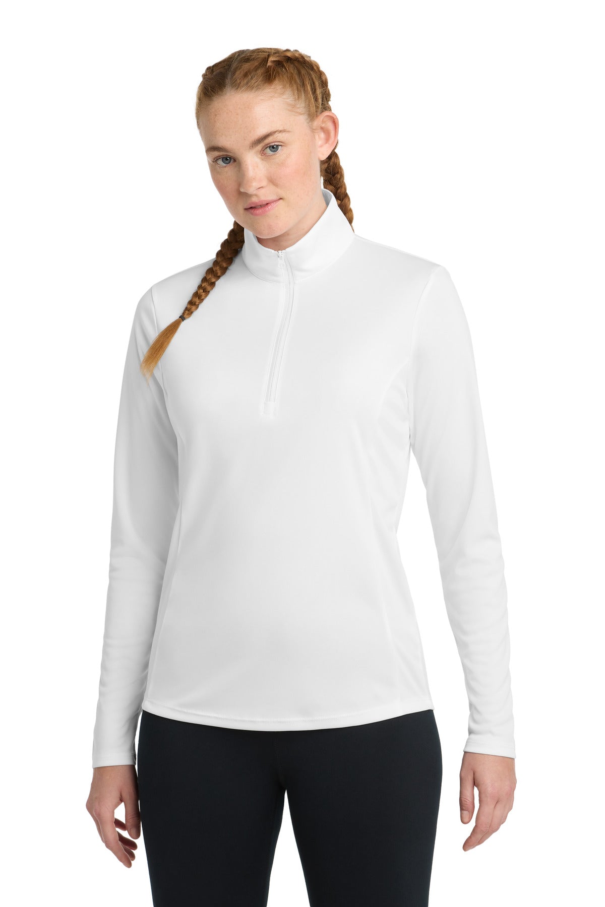 Sport-Tek Women's PosiCharge Competitor 1/4-Zip Pullover. LST357 in White