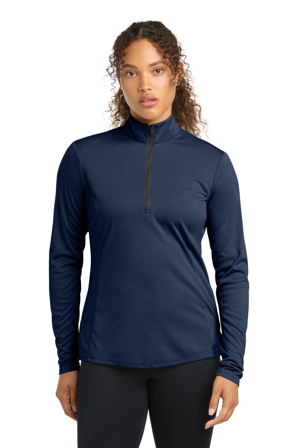 Sport-Tek  Women's Endeavor 1/2-Zip Pullover. LST469 in Dark Royal Heather