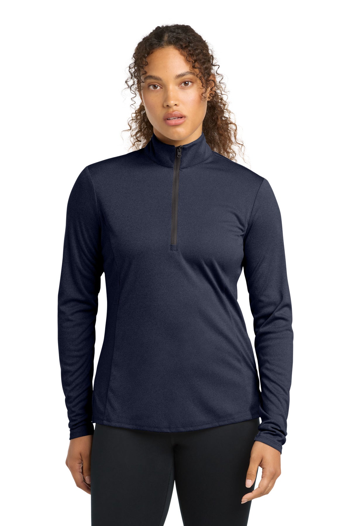 Sport-Tek  Women's Endeavor 1/2-Zip Pullover. LST469 in Deep Navy Heather