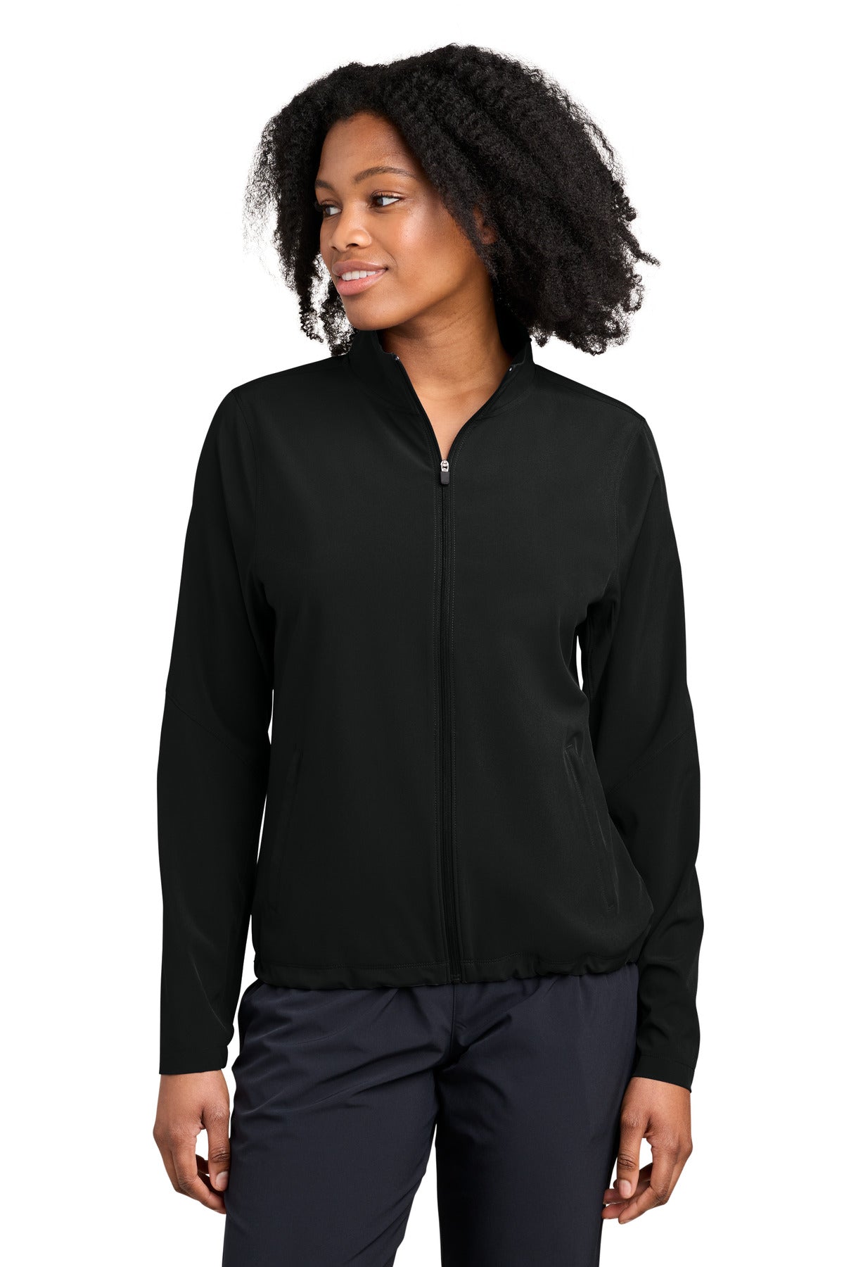 Sport-Tek Women's Repeat Jacket LST480 in Black