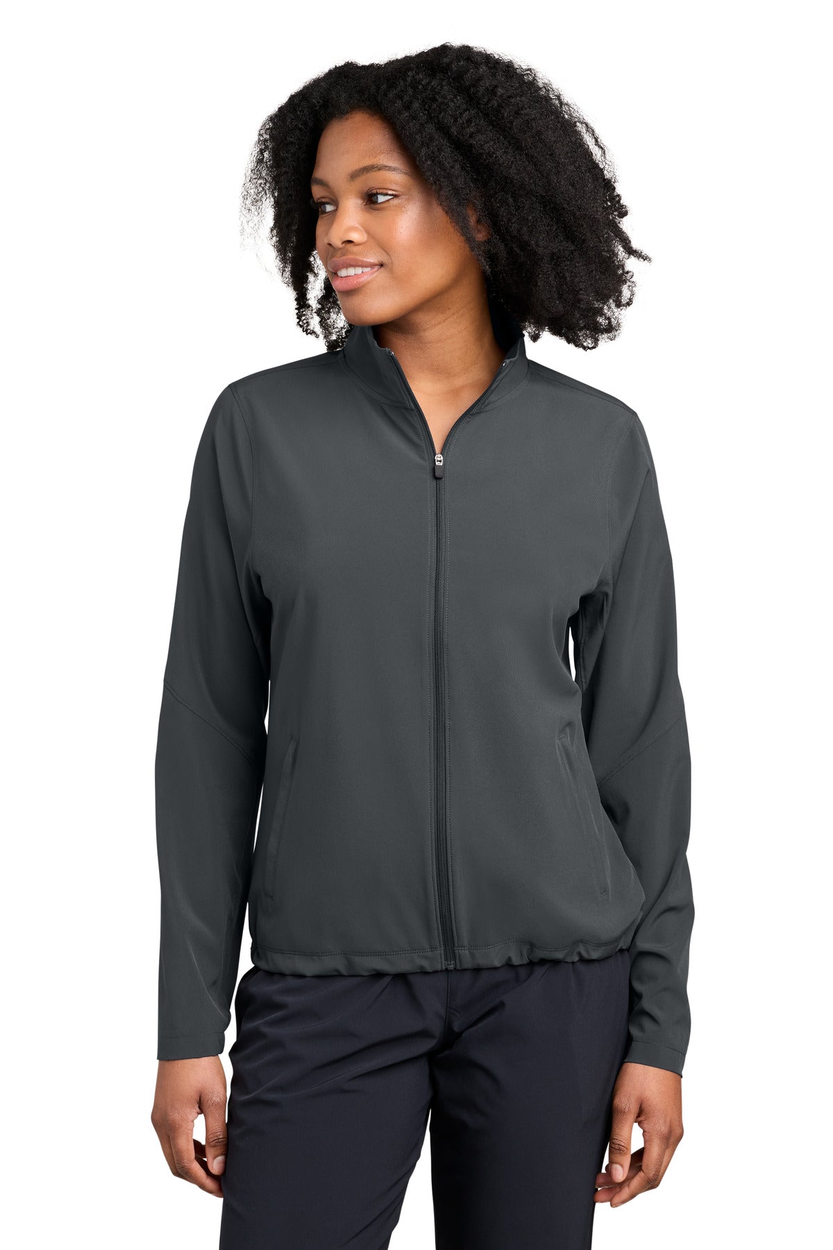 Sport-Tek Women's Repeat Jacket LST480 in Iron Grey