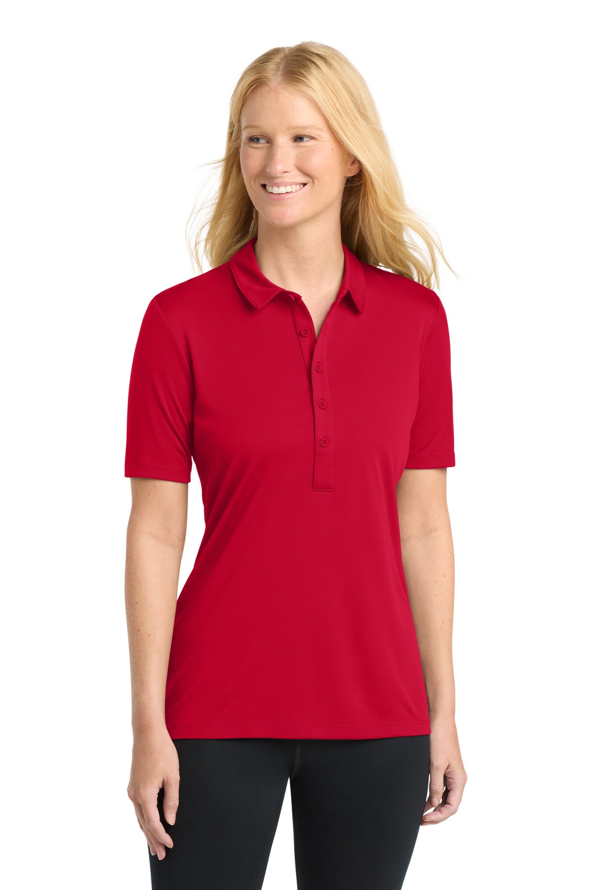 Sport-Tek Women's Posi-UV  Pro Polo.  LST520 in True Red
