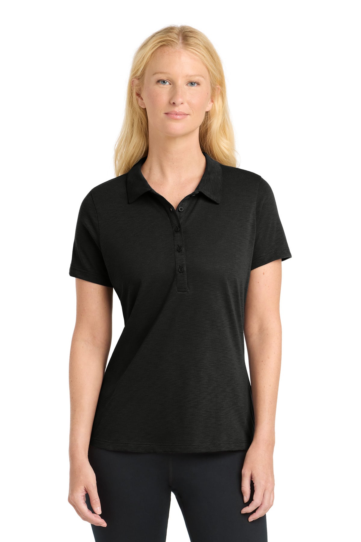 Sport-Tek Women's PosiCharge Strive Polo. LST530 in Black