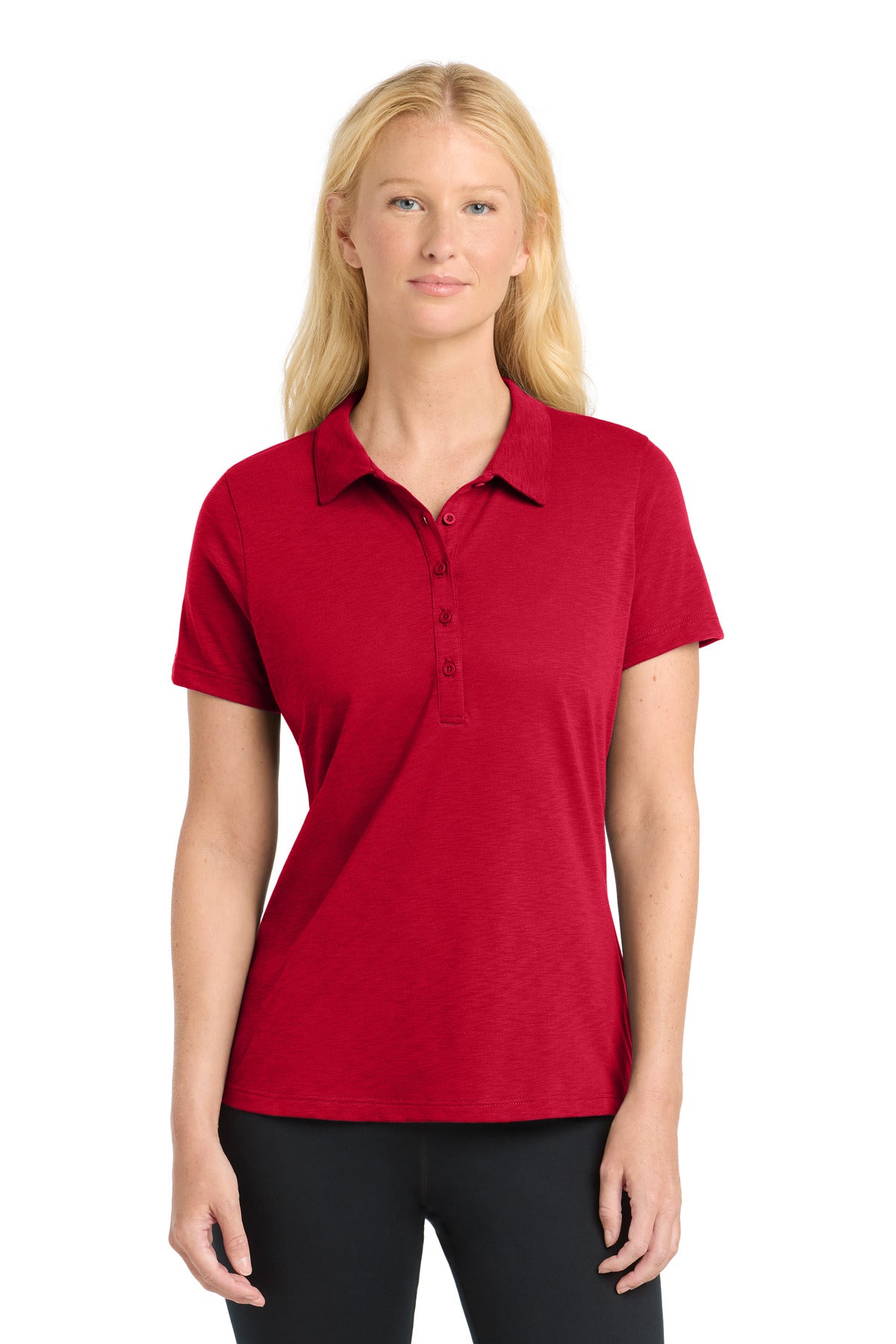 Sport-Tek Women's PosiCharge Strive Polo. LST530 in Deep Red