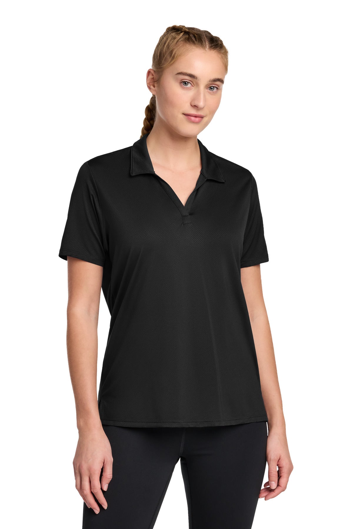 Sport-Tek Women's Sideline Polo LST535 in Black