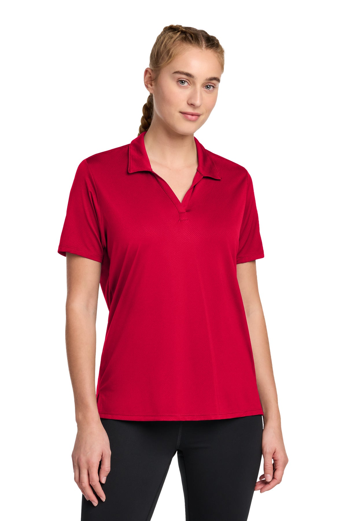 Sport-Tek Women's Sideline Polo LST535 in Deep Red