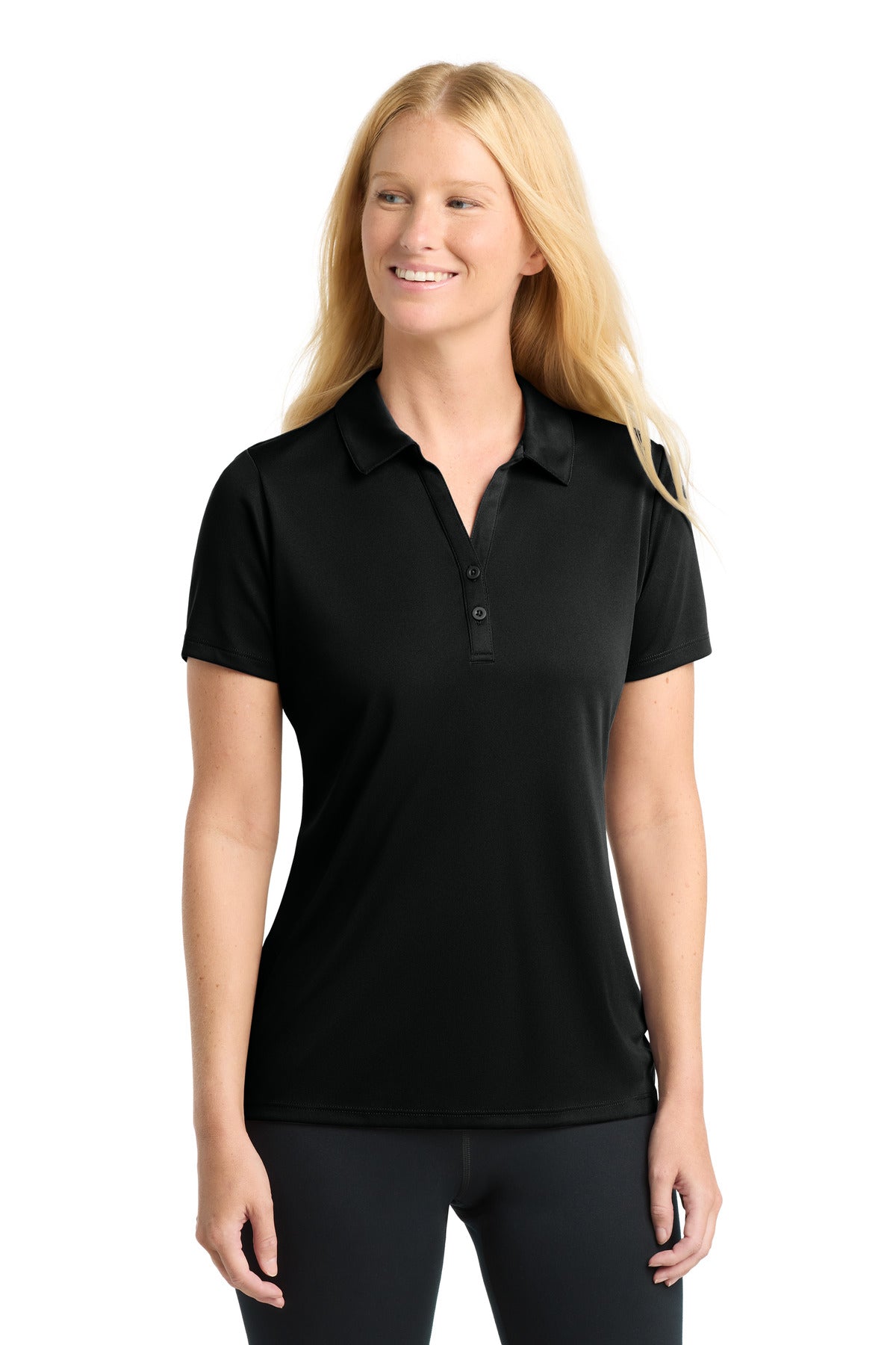 Sport-Tek  Women's PosiCharge  Competitor  Polo. LST550 in Black