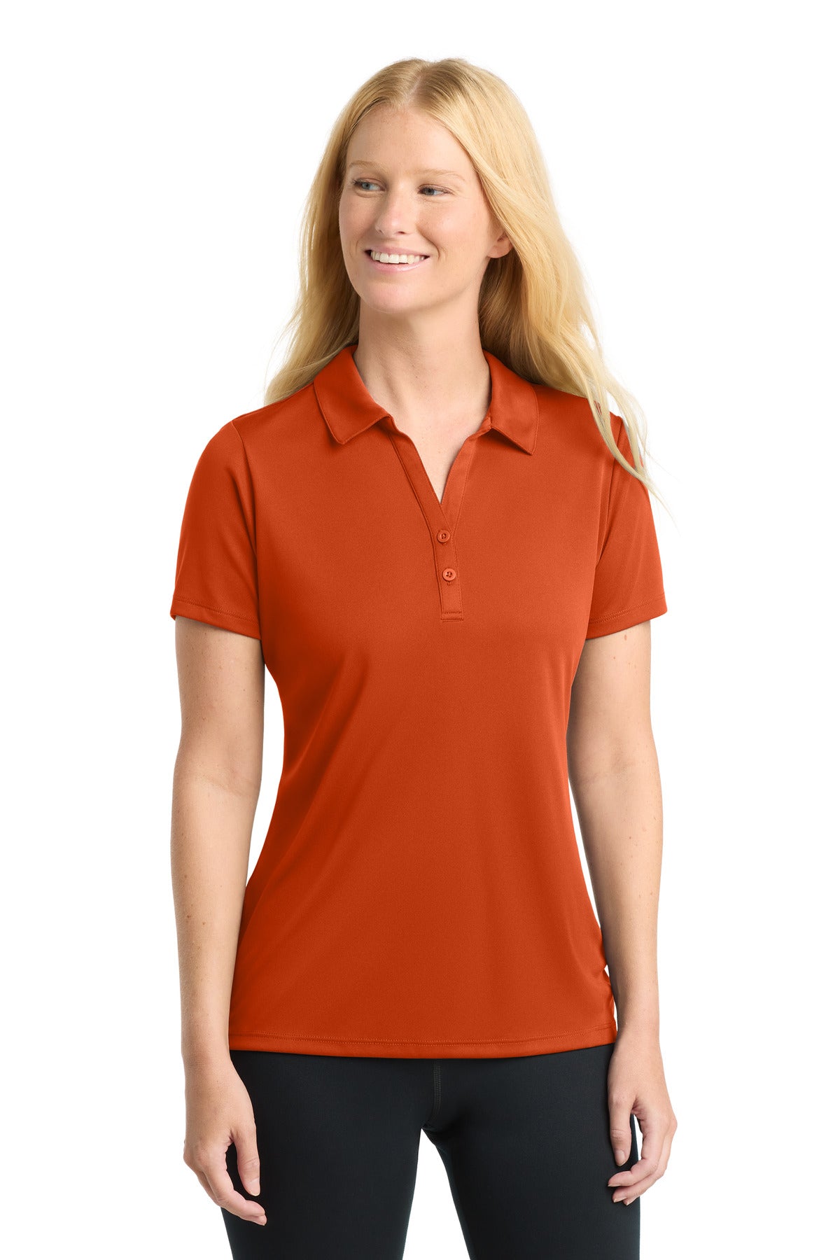 Sport-Tek  Women's PosiCharge  Competitor  Polo. LST550 in Deep Orange