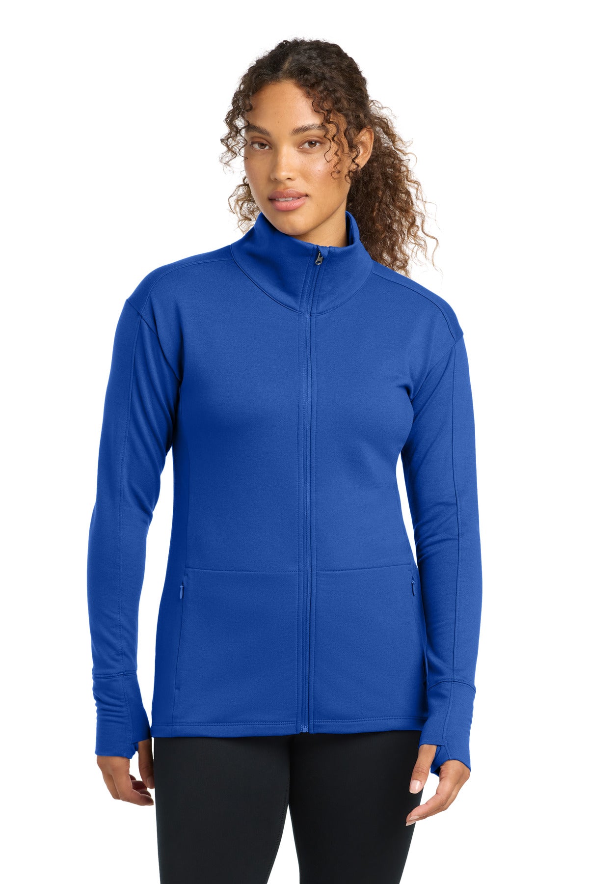 Sport-Tek Women's Sport-Wick Flex Fleece Full-Zip. LST560 in True Royal
