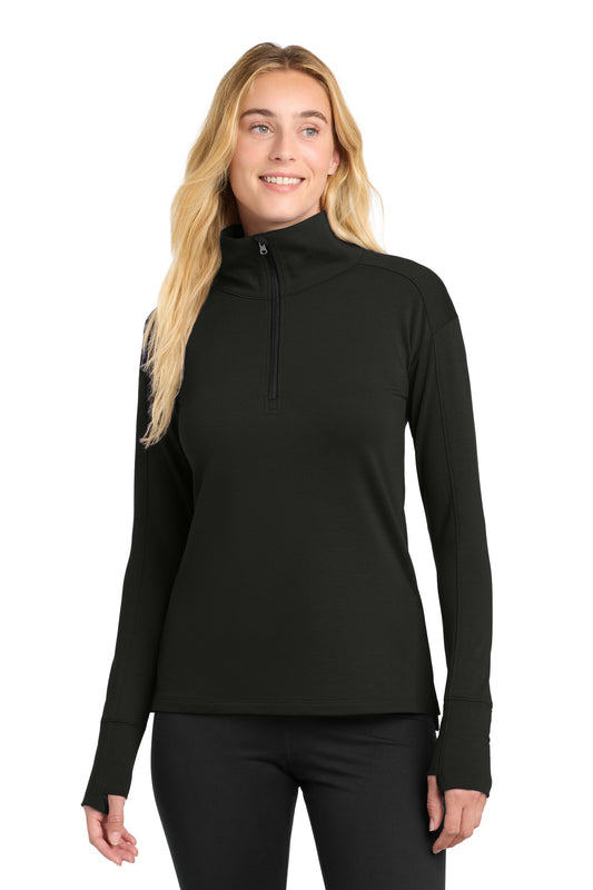 Sport-Tek Women's Sport-Wick Flex Fleece 1/4-Zip. LST561 in Black