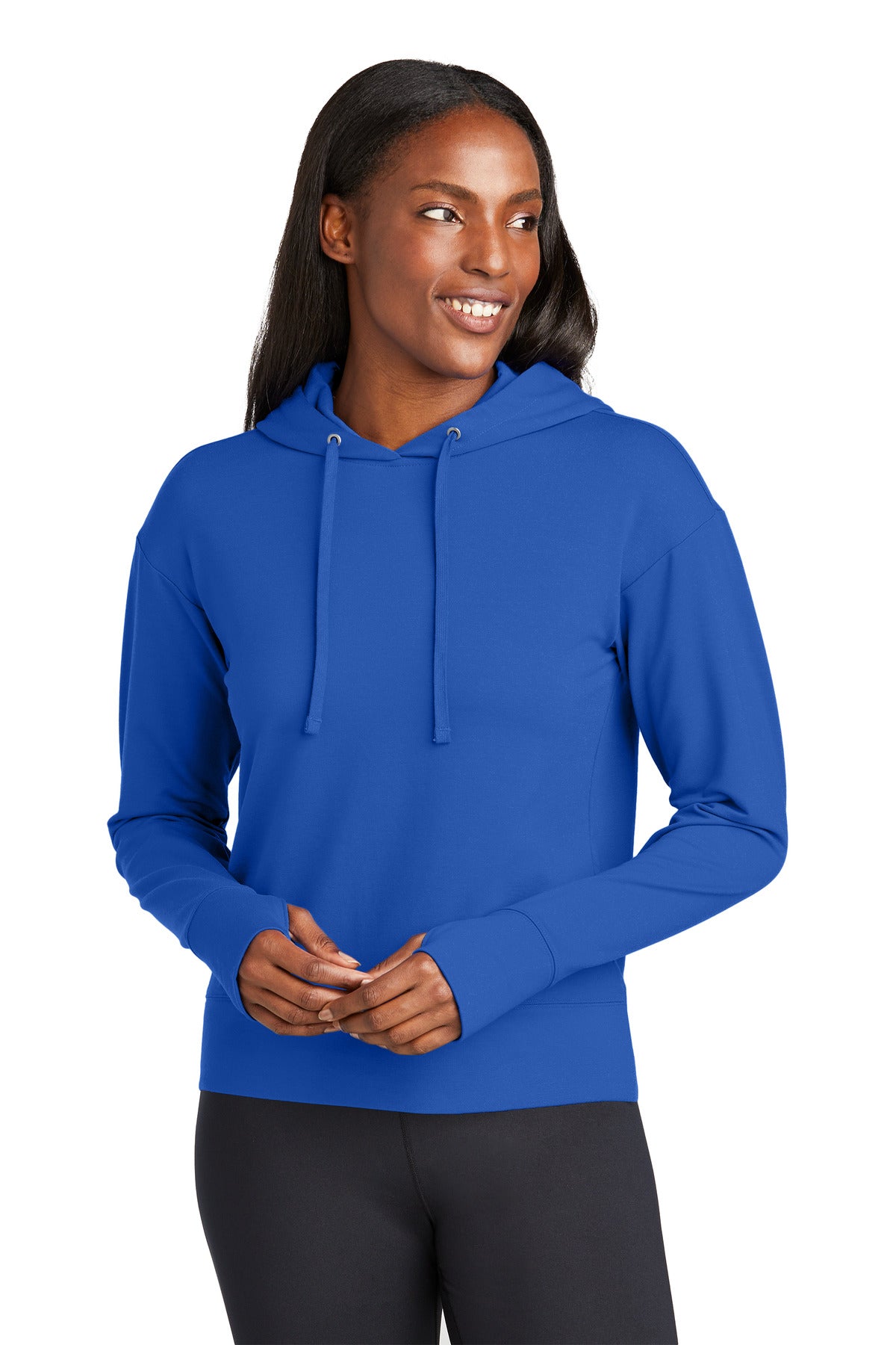 Sport-Tek Women's Sport-Wick Flex Fleece Pullover Hoodie LST562 in True Royal