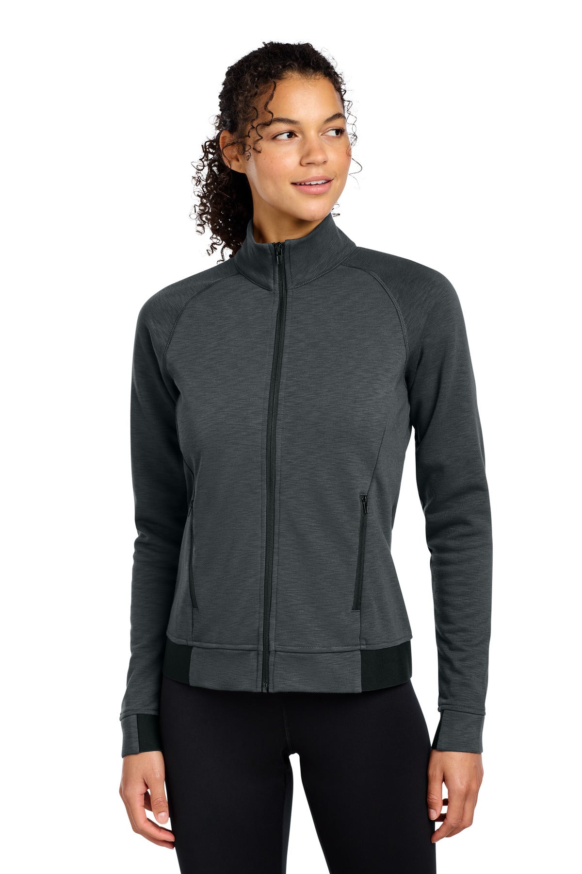 Sport-Tek Women's PosiCharge Strive Full-Zip LST570 in Graphite