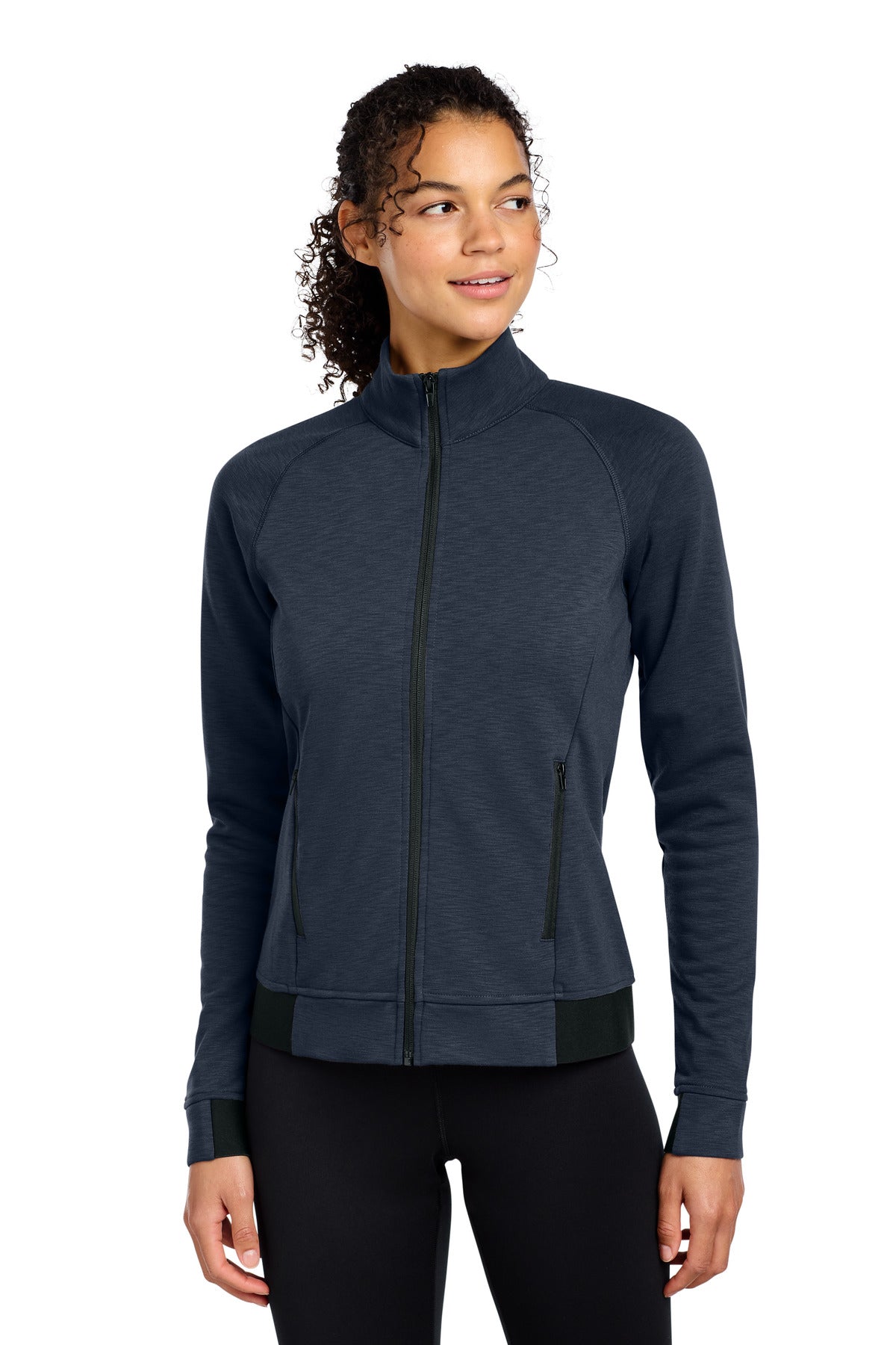 Sport-Tek Women's PosiCharge Strive Full-Zip LST570 in True Navy