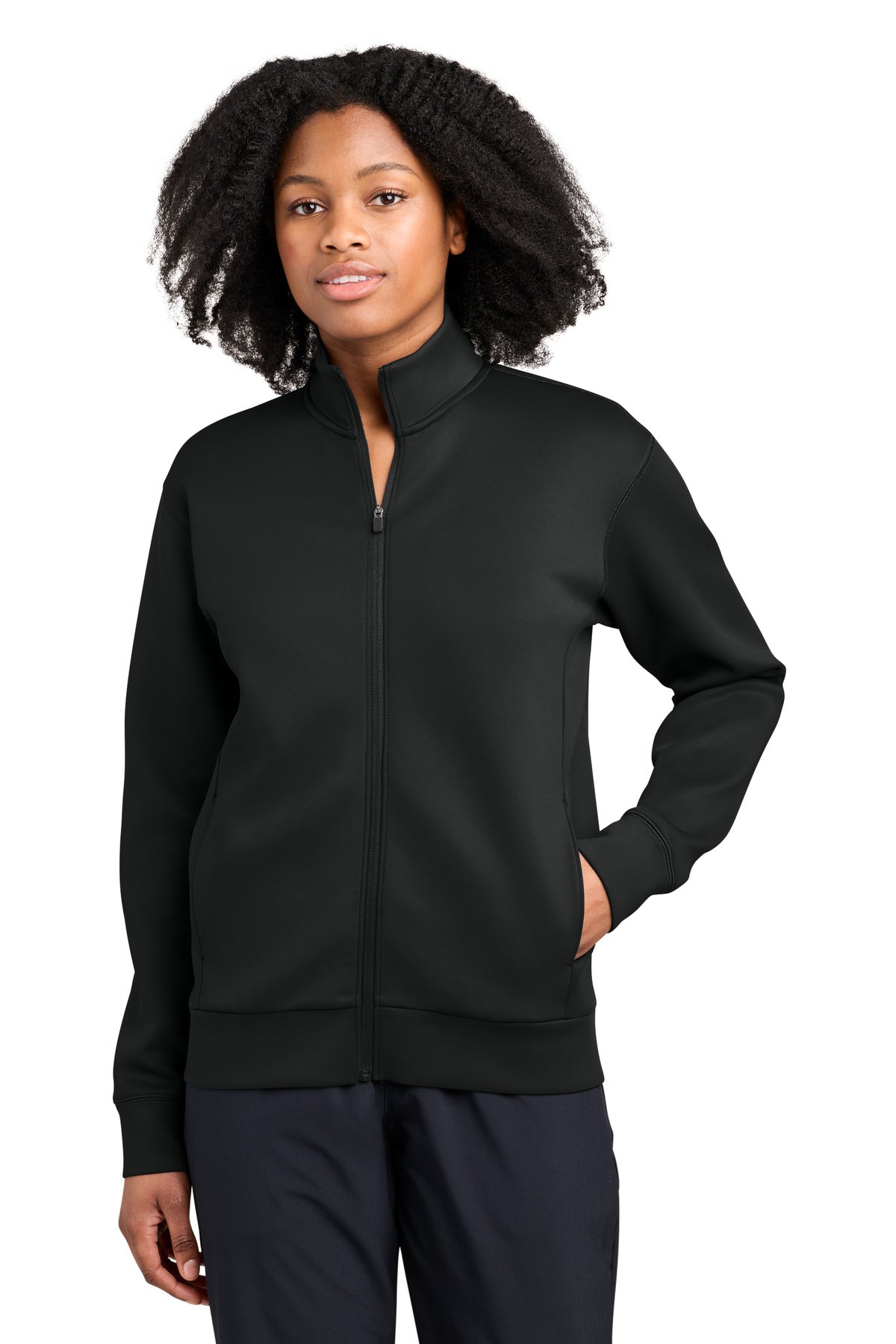 Sport-Tek Women's Pro Perform Full-Zip LST582 in Black