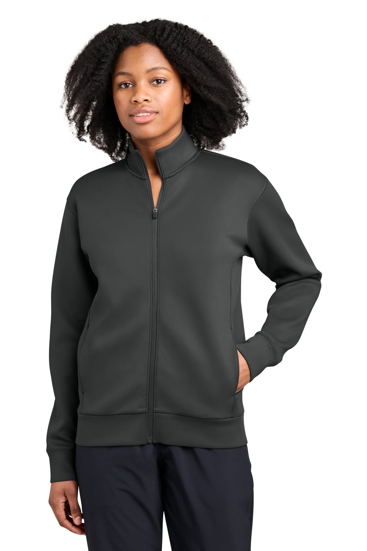 Sport-Tek Women's Pro Perform Full-Zip LST582 in Iron Grey