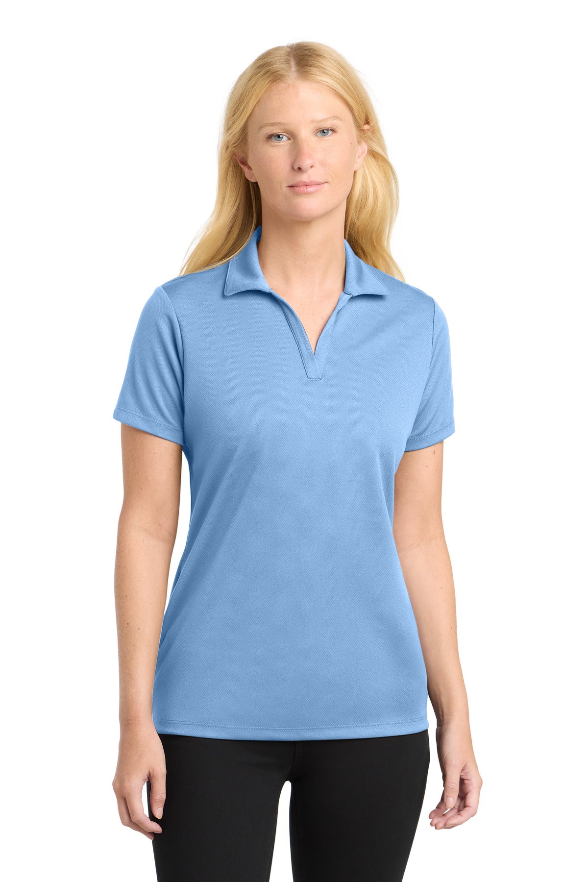 Sport-Tek Women's PosiCharge RacerMesh Polo. LST640 in Carolina Blue