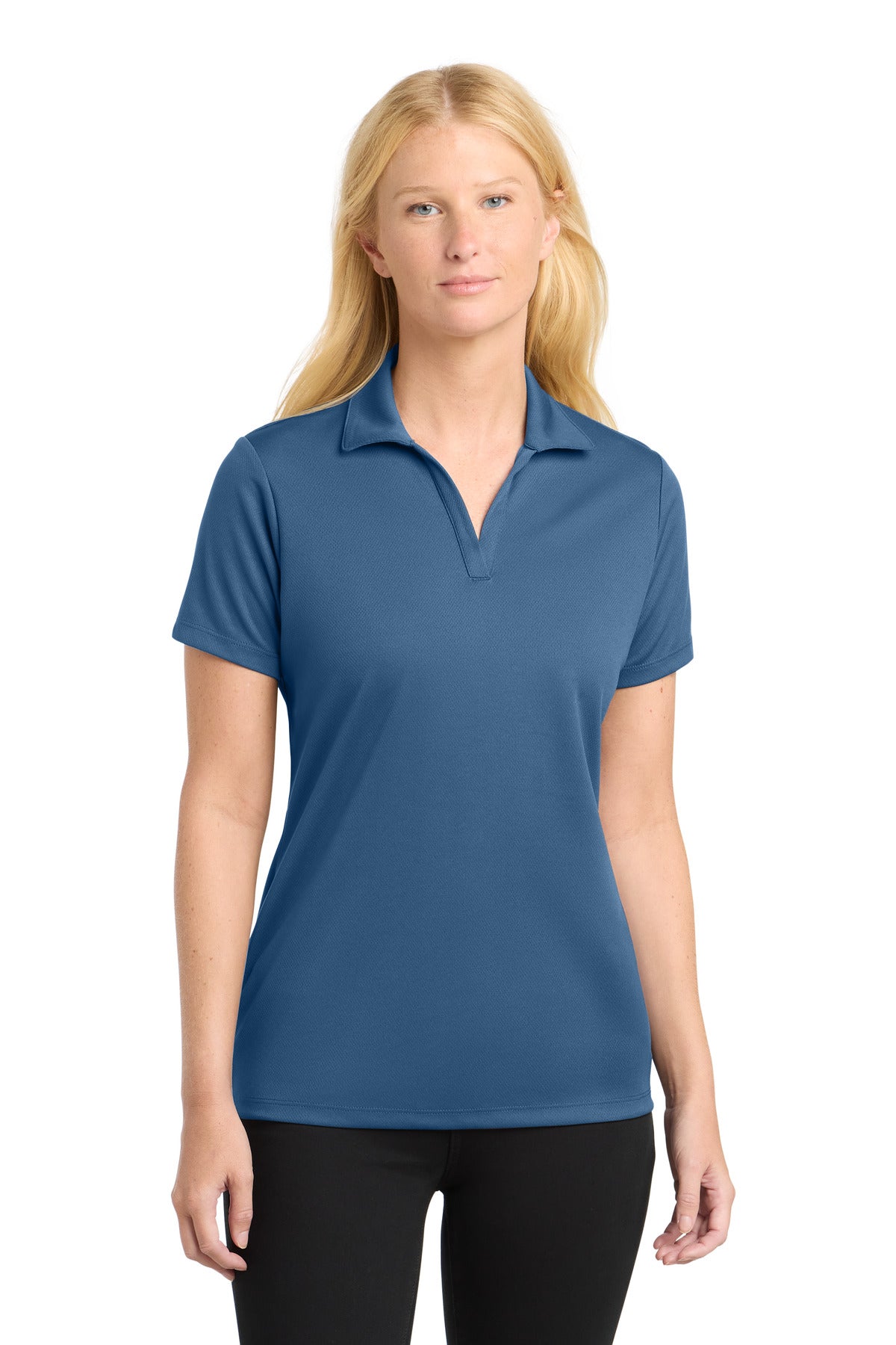 Sport-Tek Women's PosiCharge RacerMesh Polo. LST640 in Dawn Blue