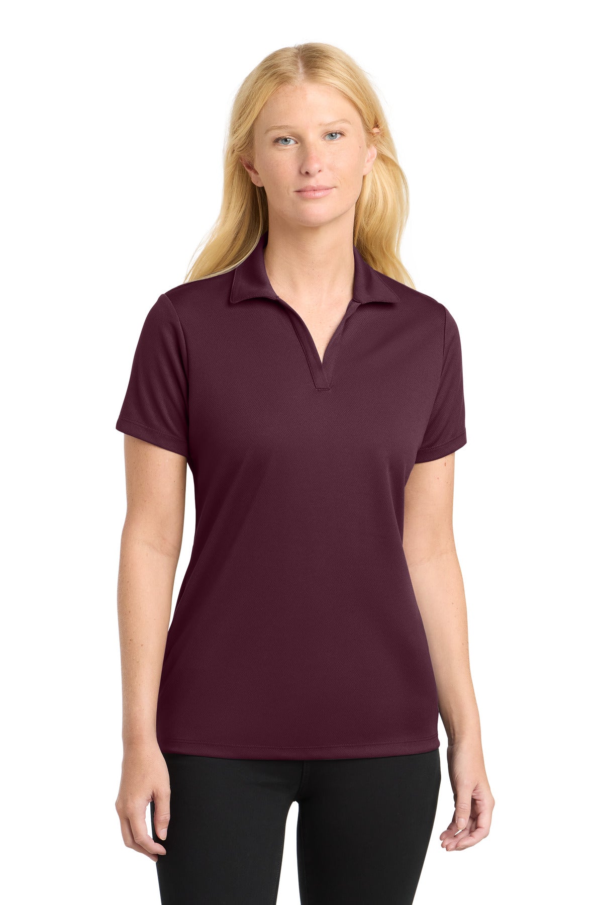 Sport-Tek Women's PosiCharge RacerMesh Polo. LST640 in Maroon