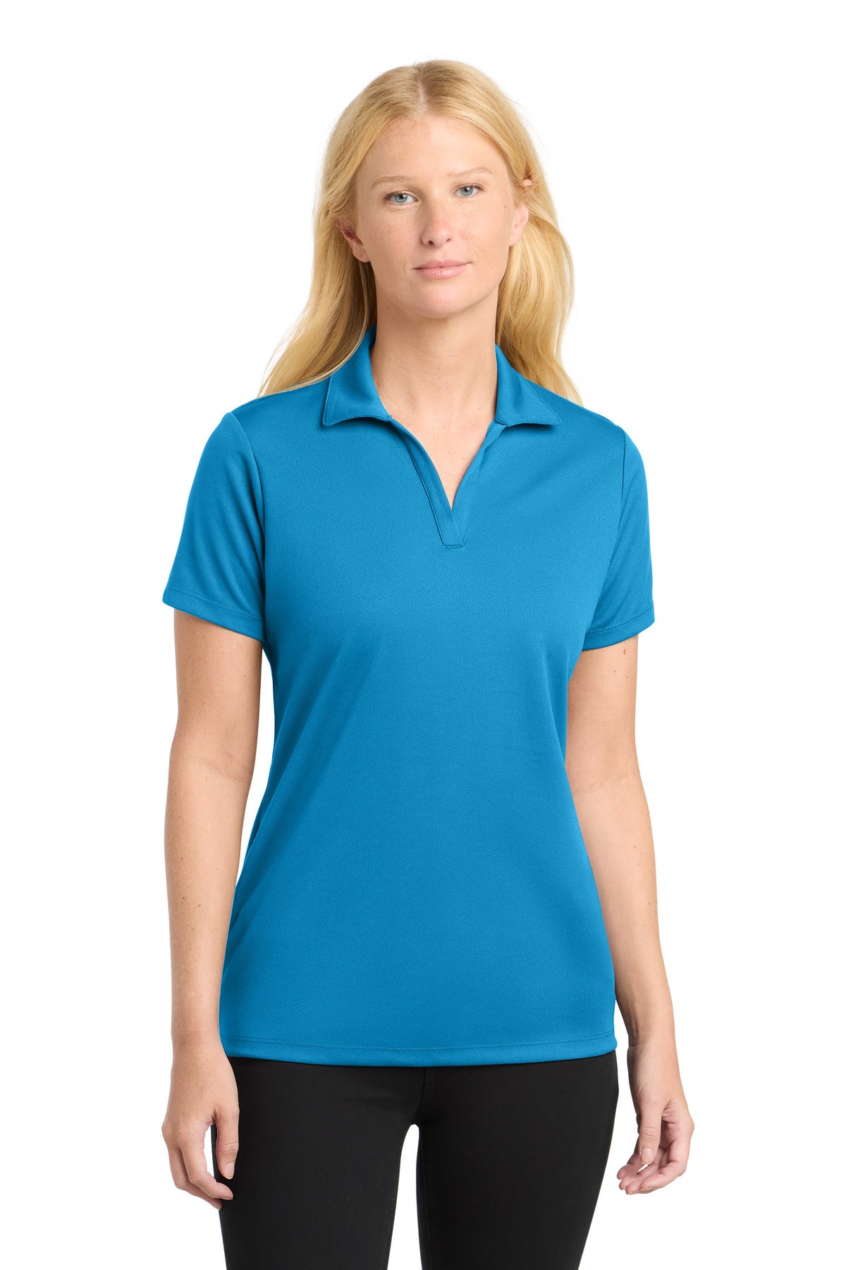 Sport-Tek Women's PosiCharge RacerMesh Polo. LST640 in Pond Blue