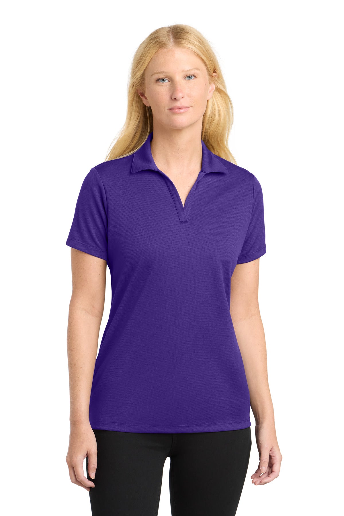 Sport-Tek Women's PosiCharge RacerMesh Polo. LST640 in Purple