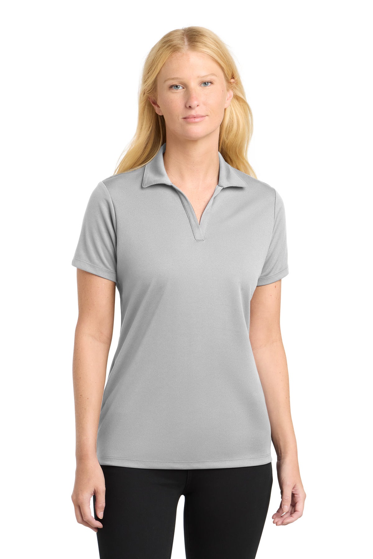 Sport-Tek Women's PosiCharge RacerMesh Polo. LST640 in Silver